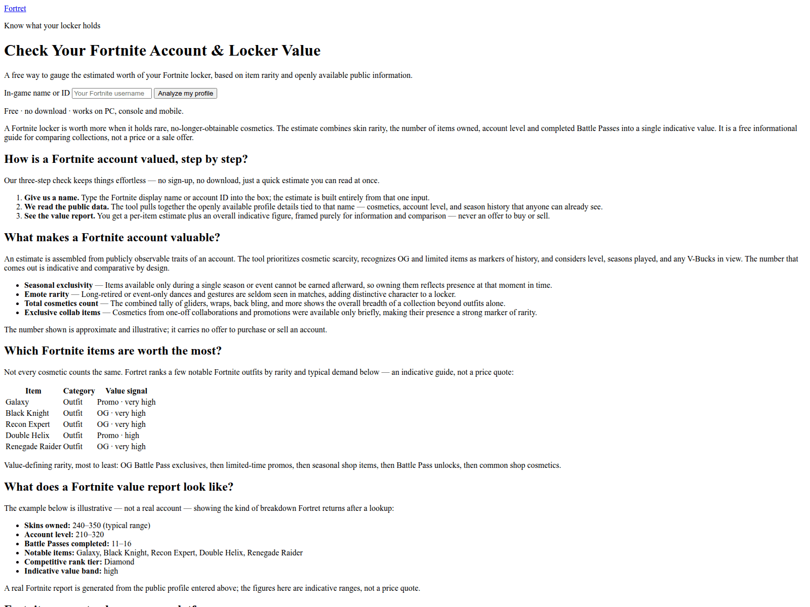 Screenshot of fortret.com