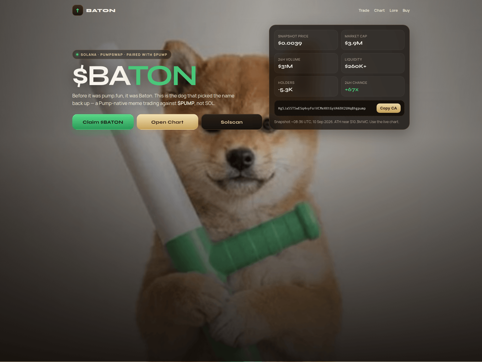 Screenshot of batonsol.xyz