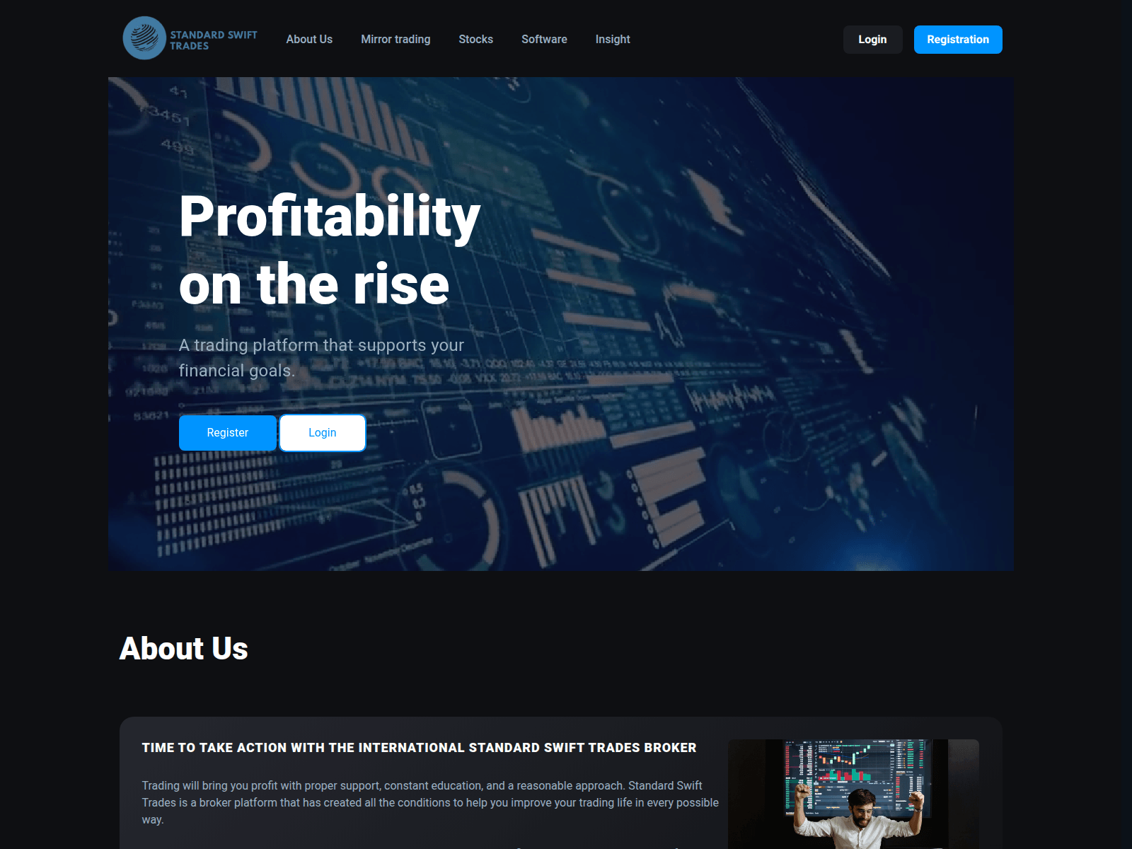 Screenshot of standardswifttrades.com