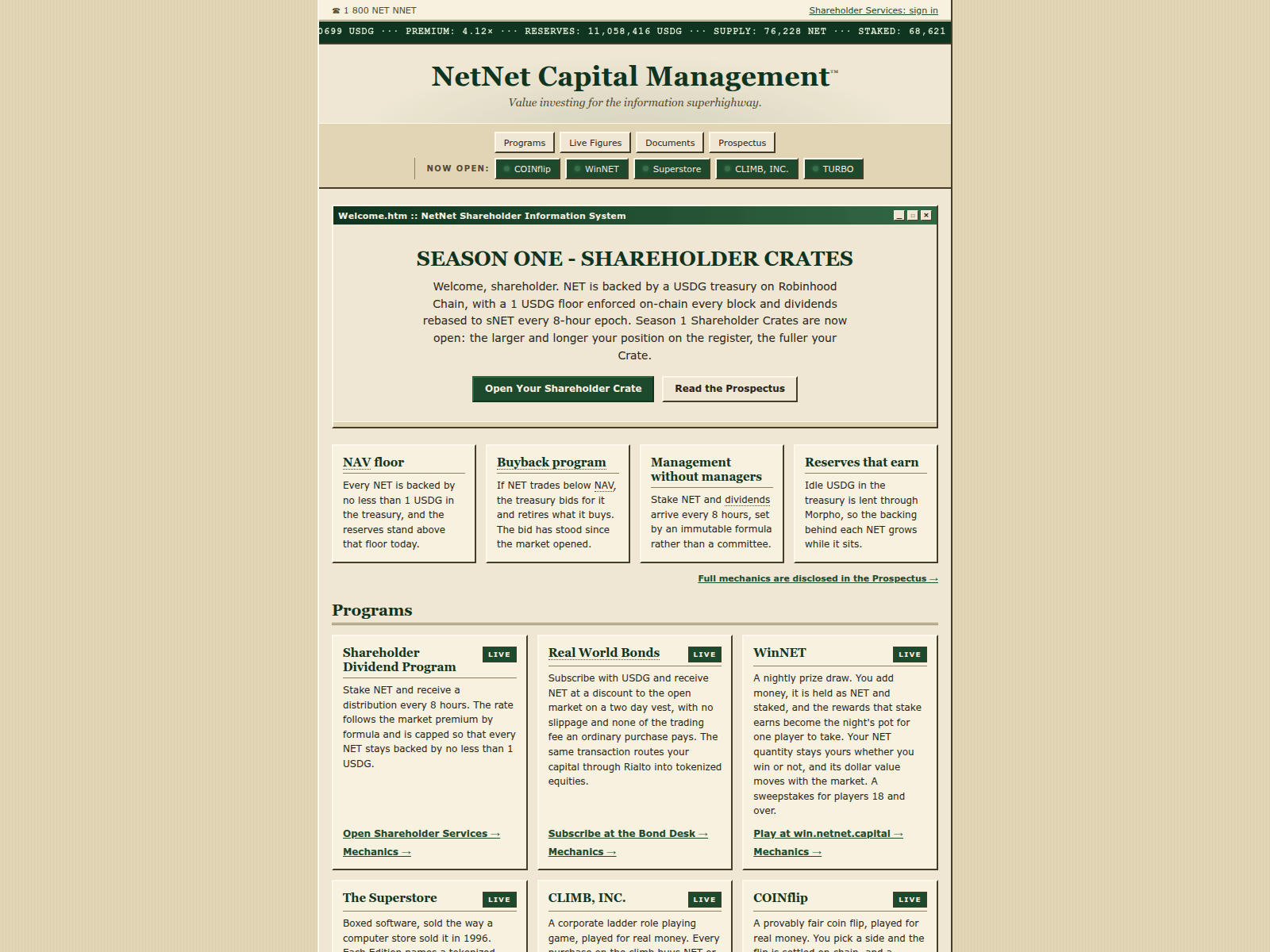 Screenshot of share-netnetcapital.com