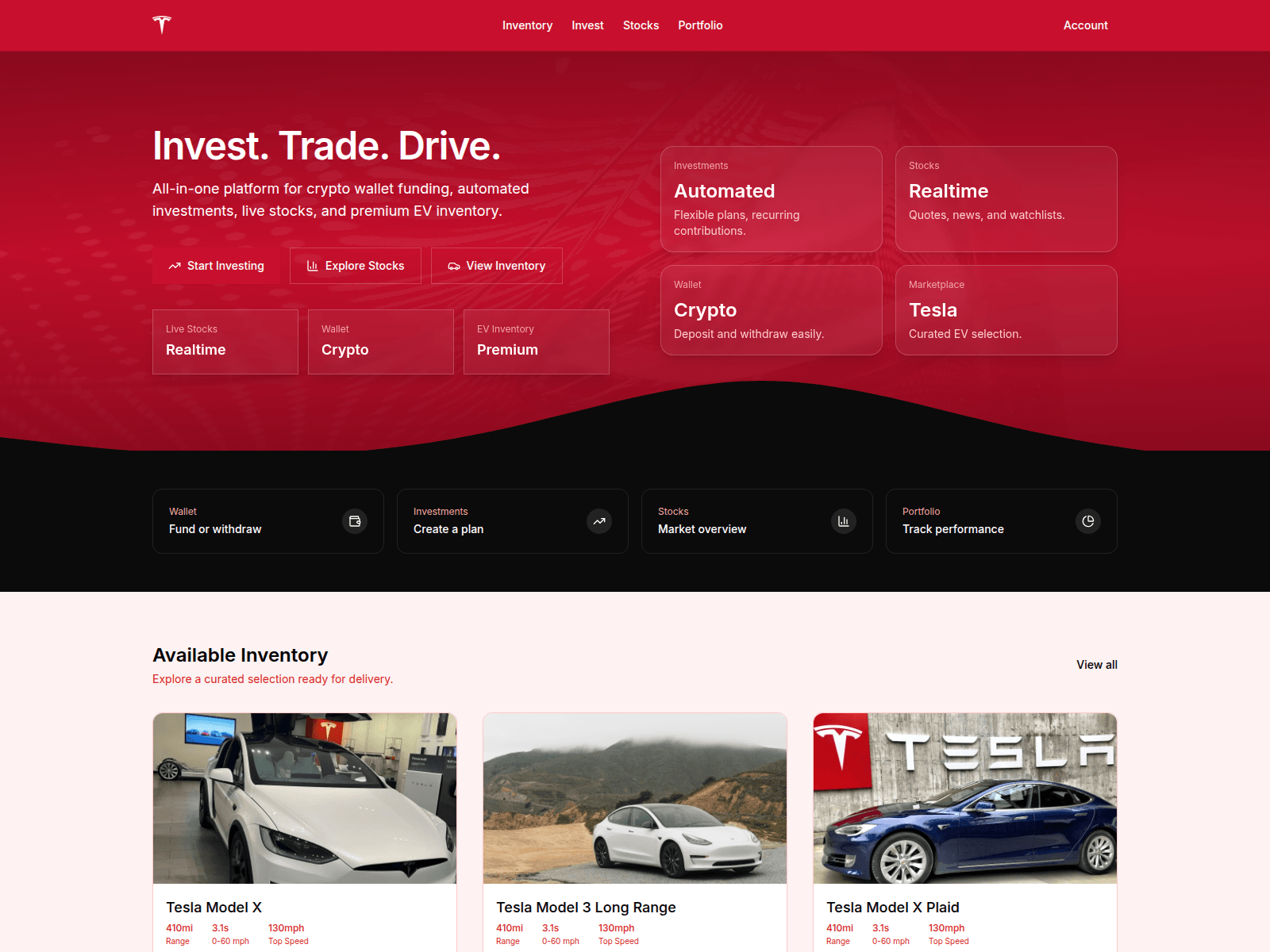 Screenshot of tesla-one.com