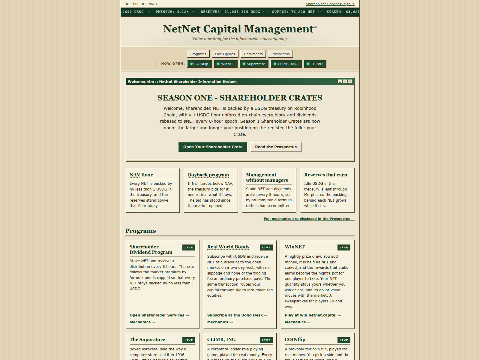 Screenshot of shares-netnetcapital.com