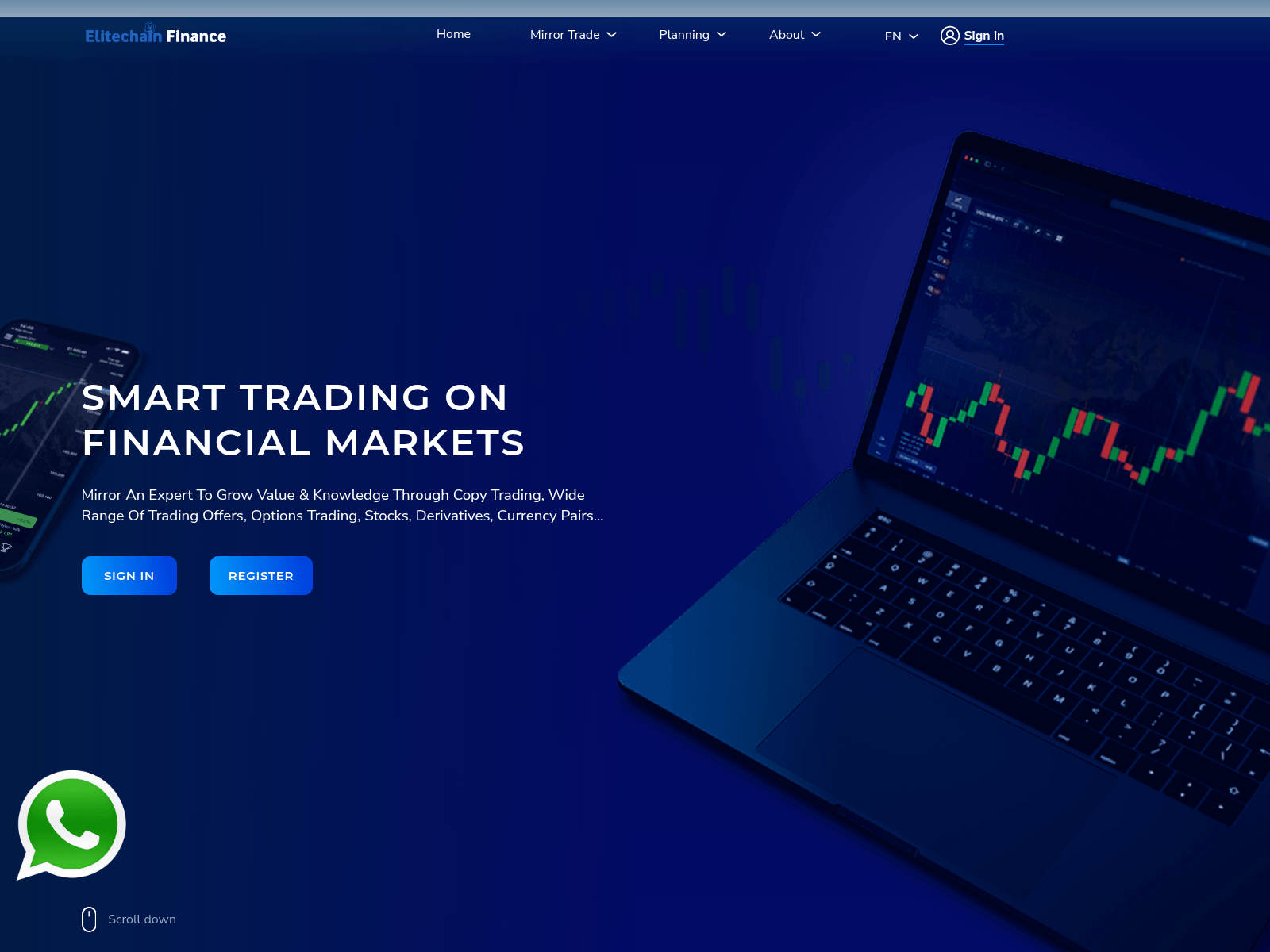 Screenshot of elitechain-finance.xyz