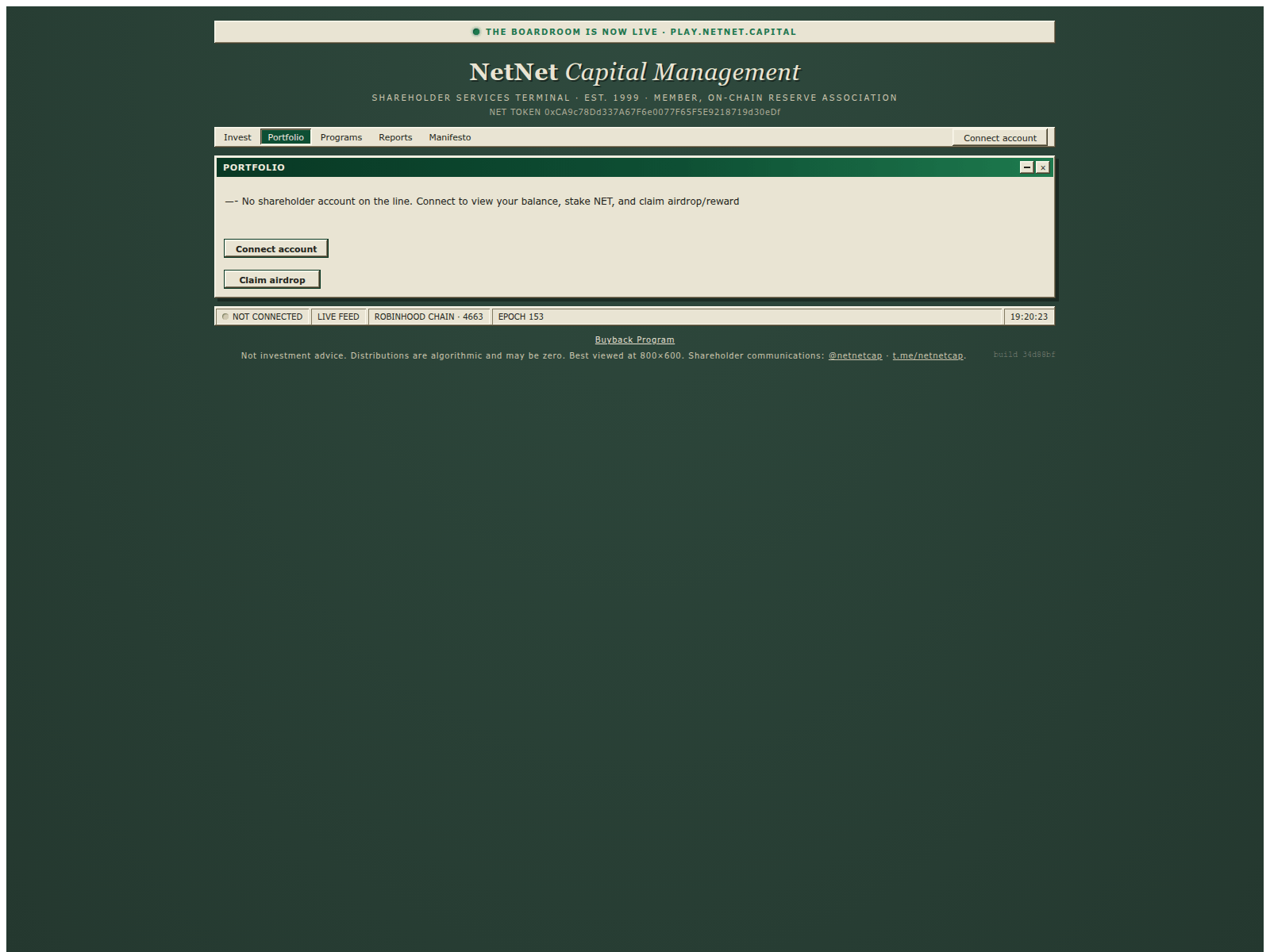 Screenshot of netnet-capital.live