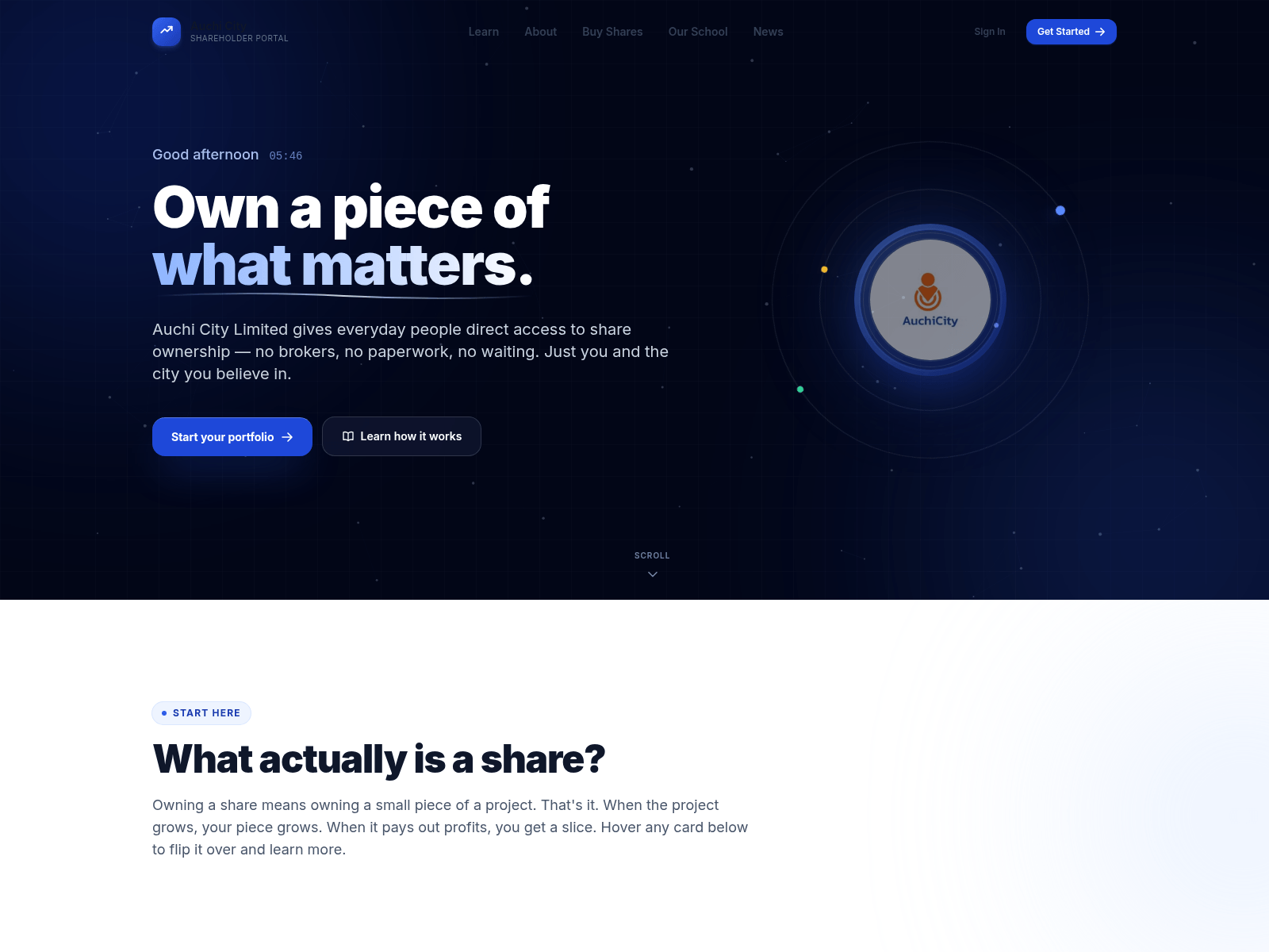Screenshot of shareholderhub.ecookim.top