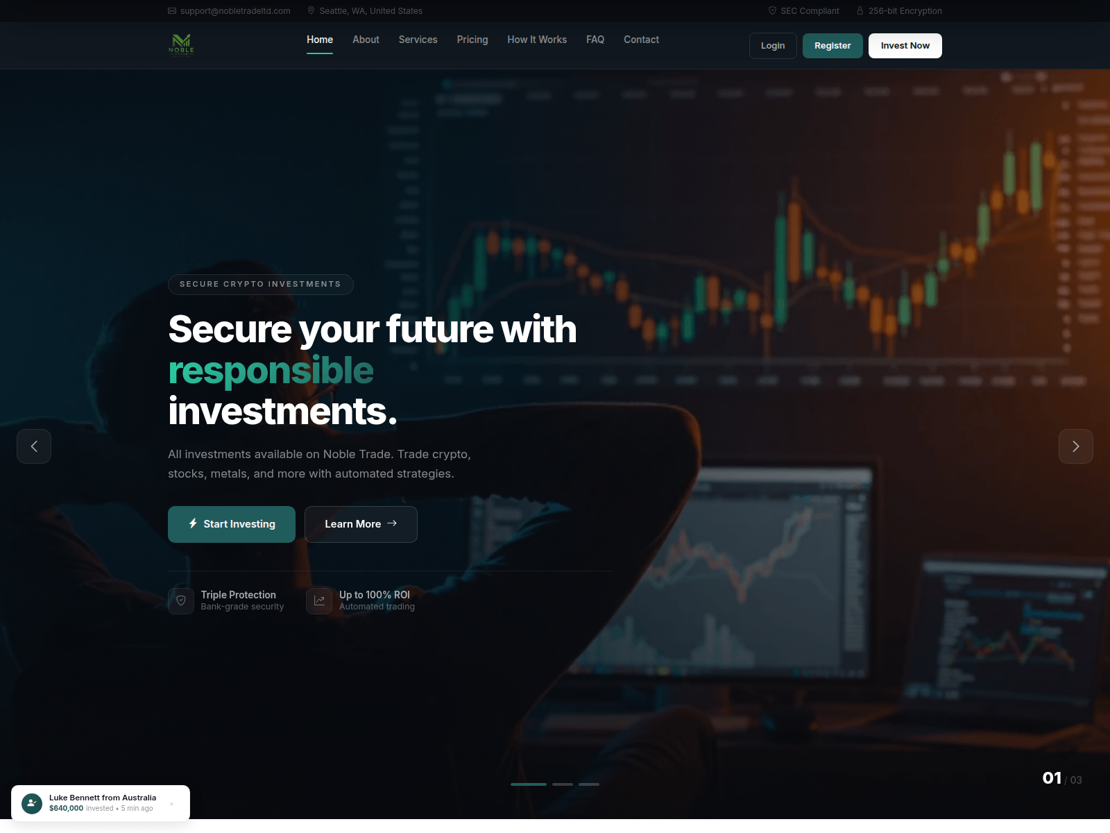 Screenshot of nobletradeltd.com
