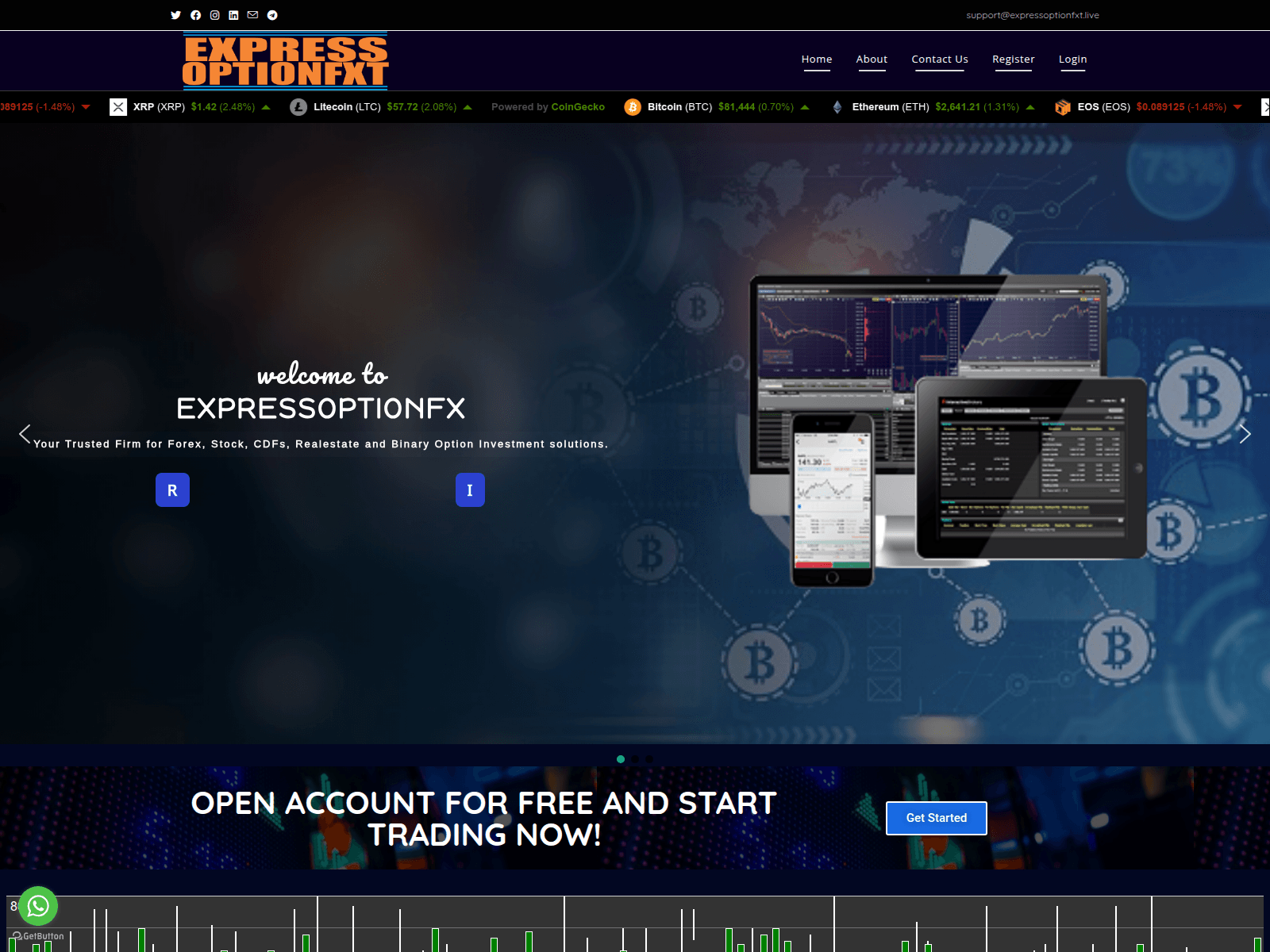 Screenshot of expressoptionfxt.live