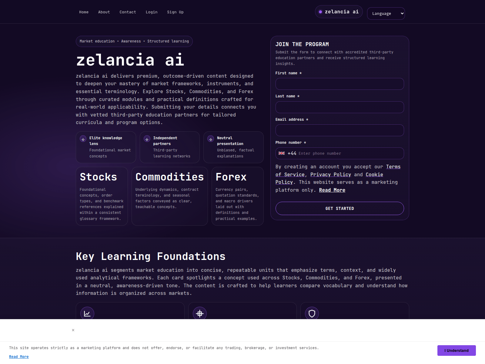 Screenshot of zelancia-ai.click