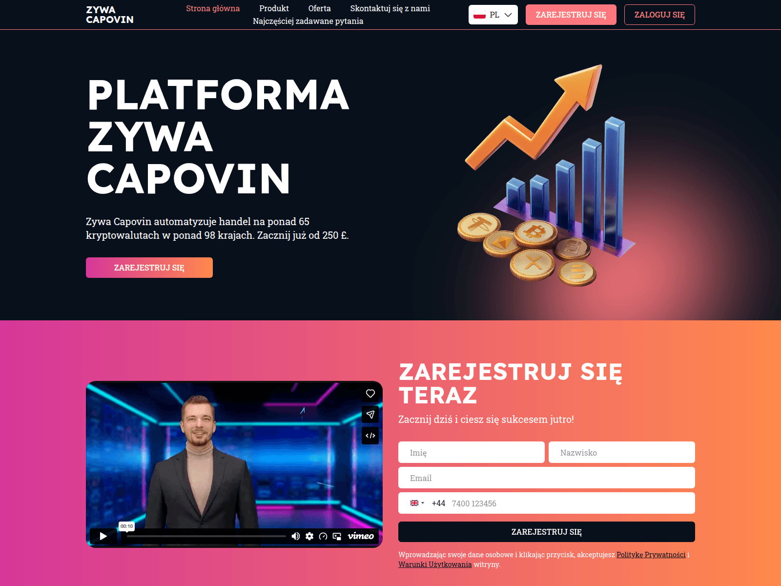 Screenshot of zywa-capovin.com