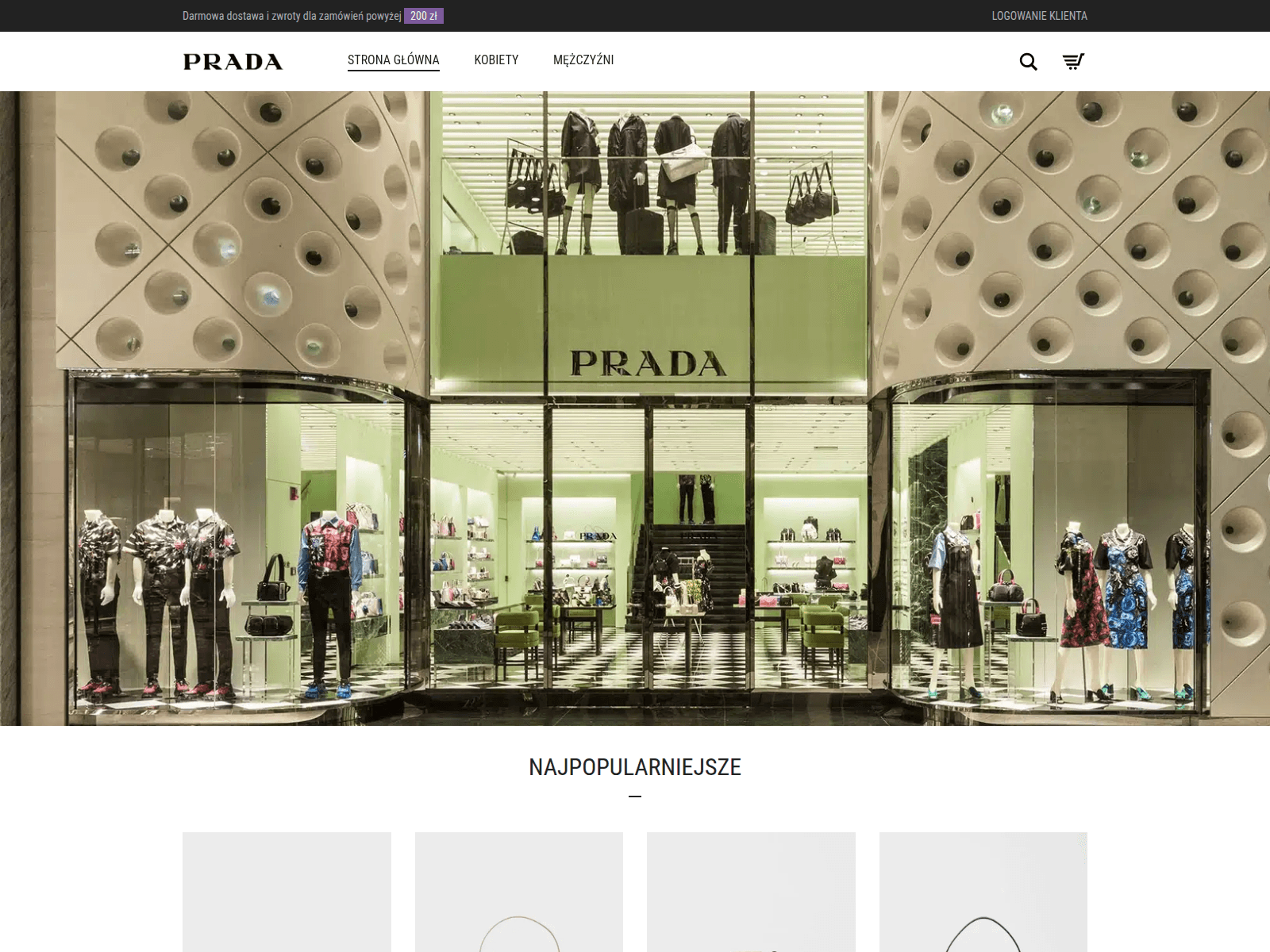 Screenshot of pradas.pl
