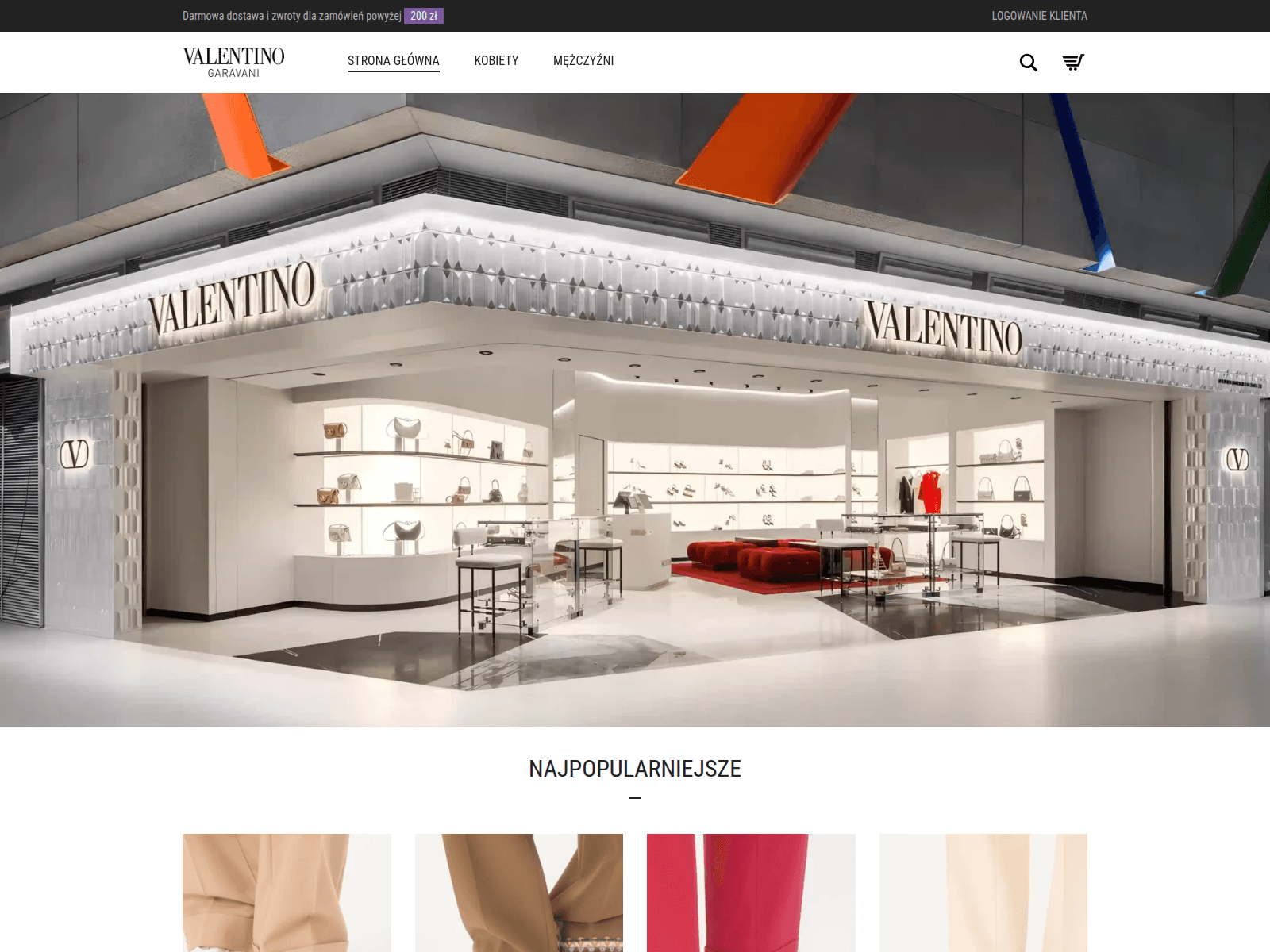 Screenshot of valentino-polska.pl