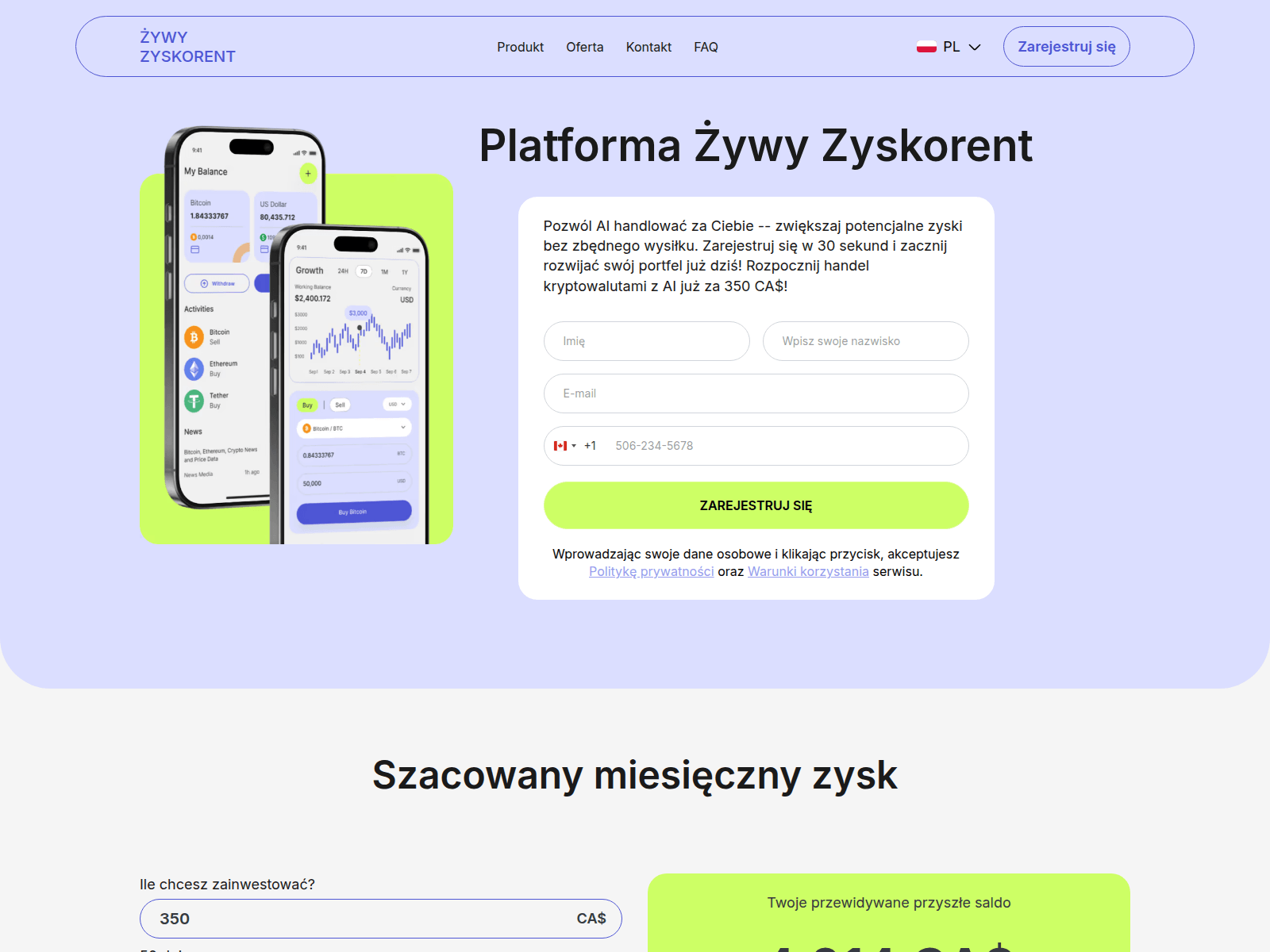 Screenshot of zywy-zyskorent.com