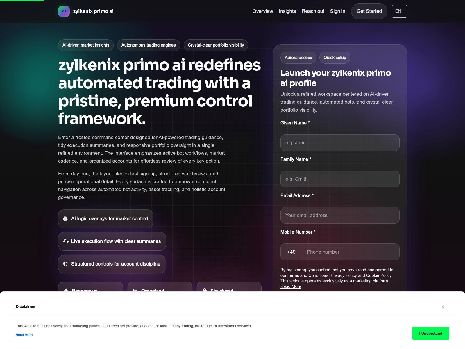 Screenshot of zylkenixprimoai.digital
