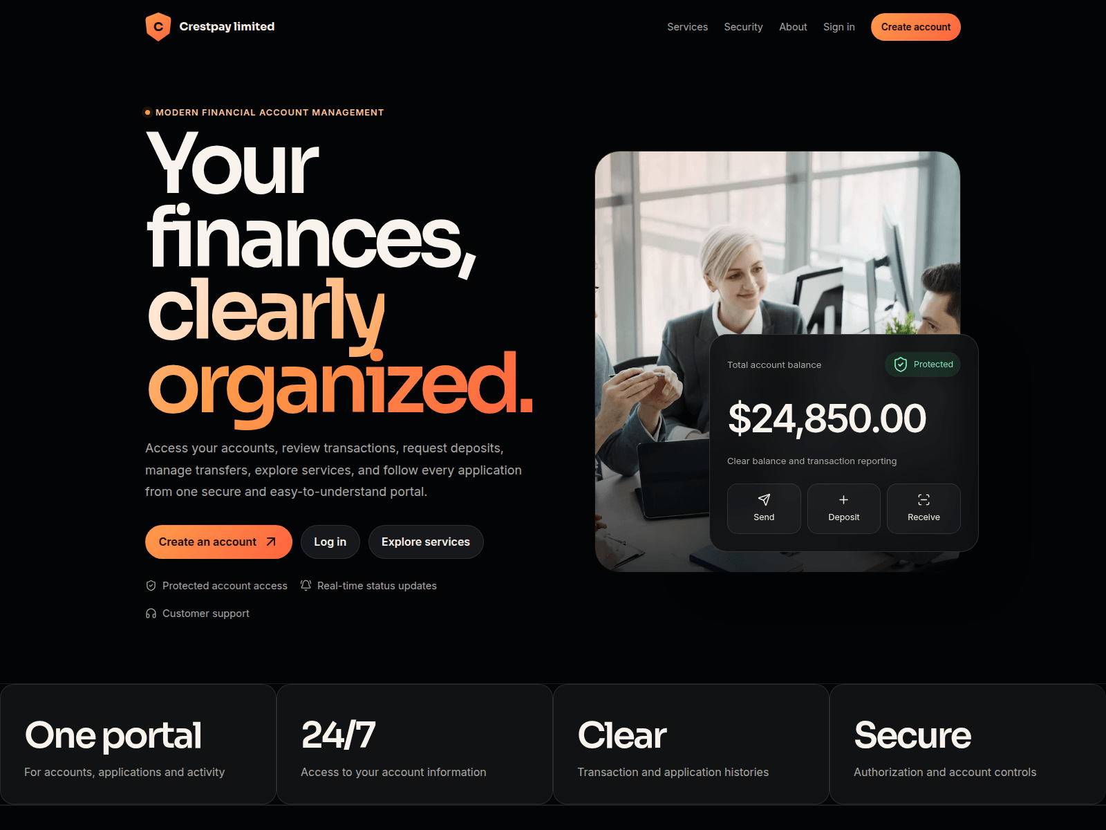 Screenshot of crestpaylimited.com