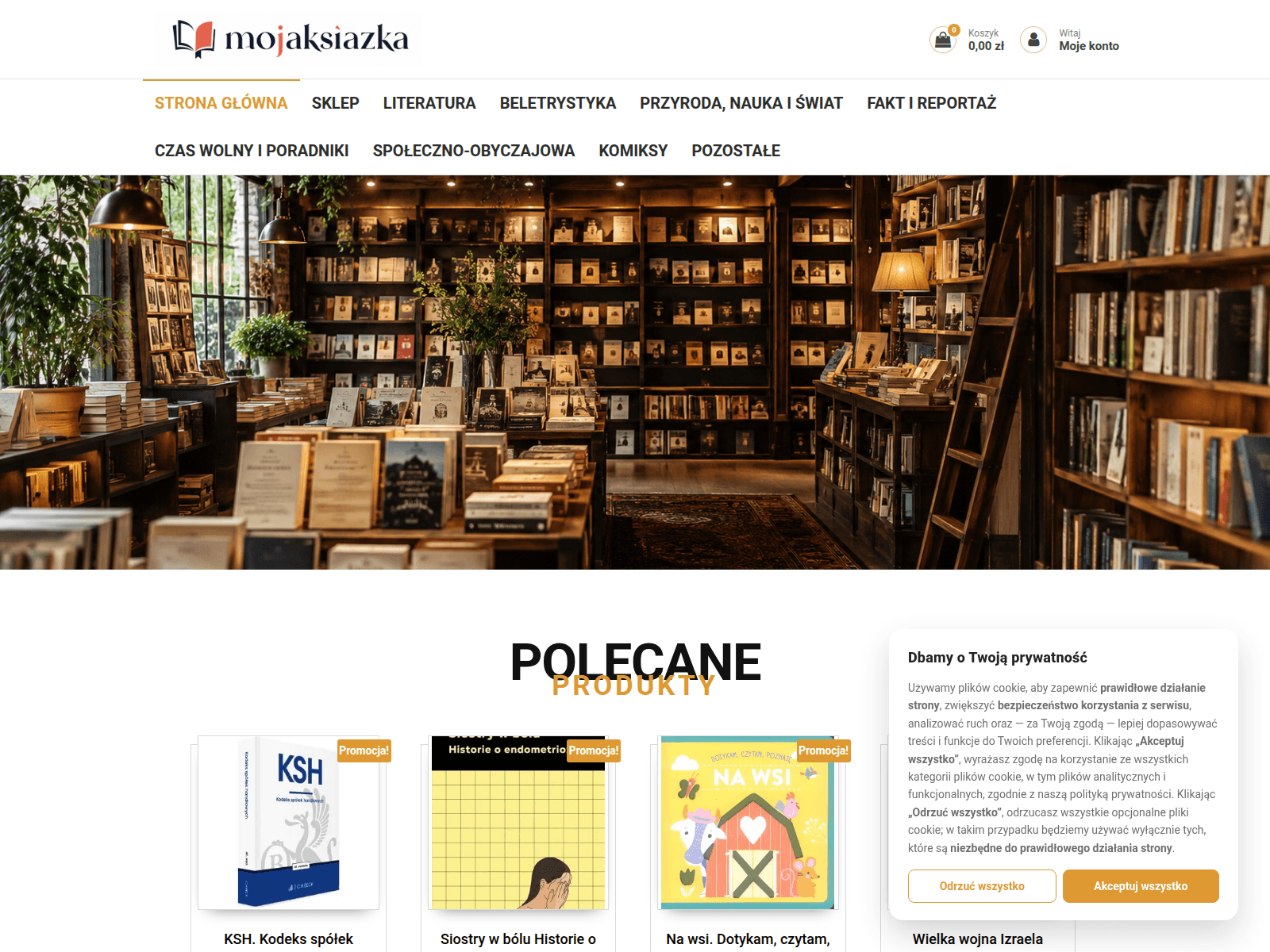 Screenshot of mojaksiazka.com