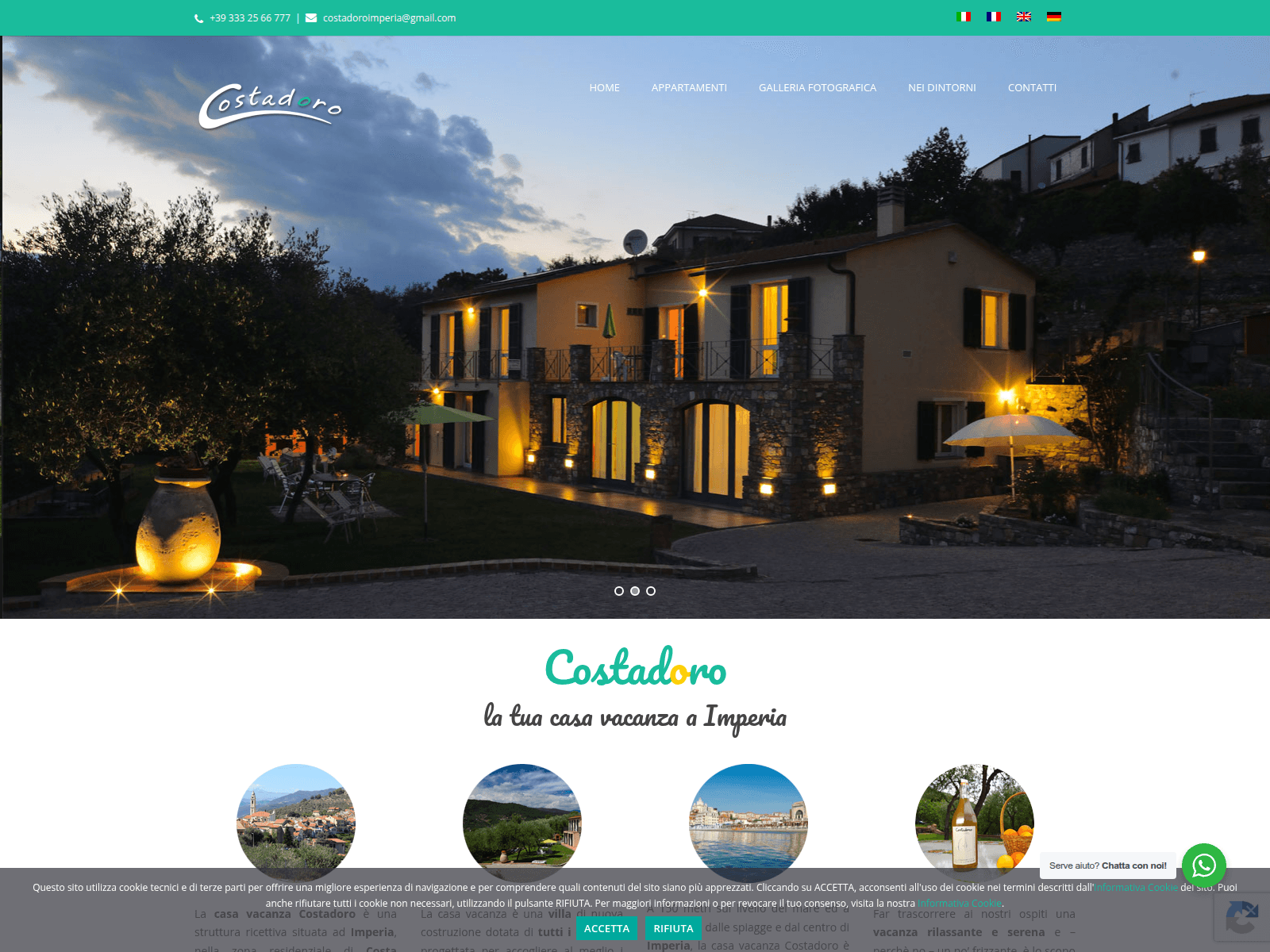 Screenshot of costadoroimperia.it