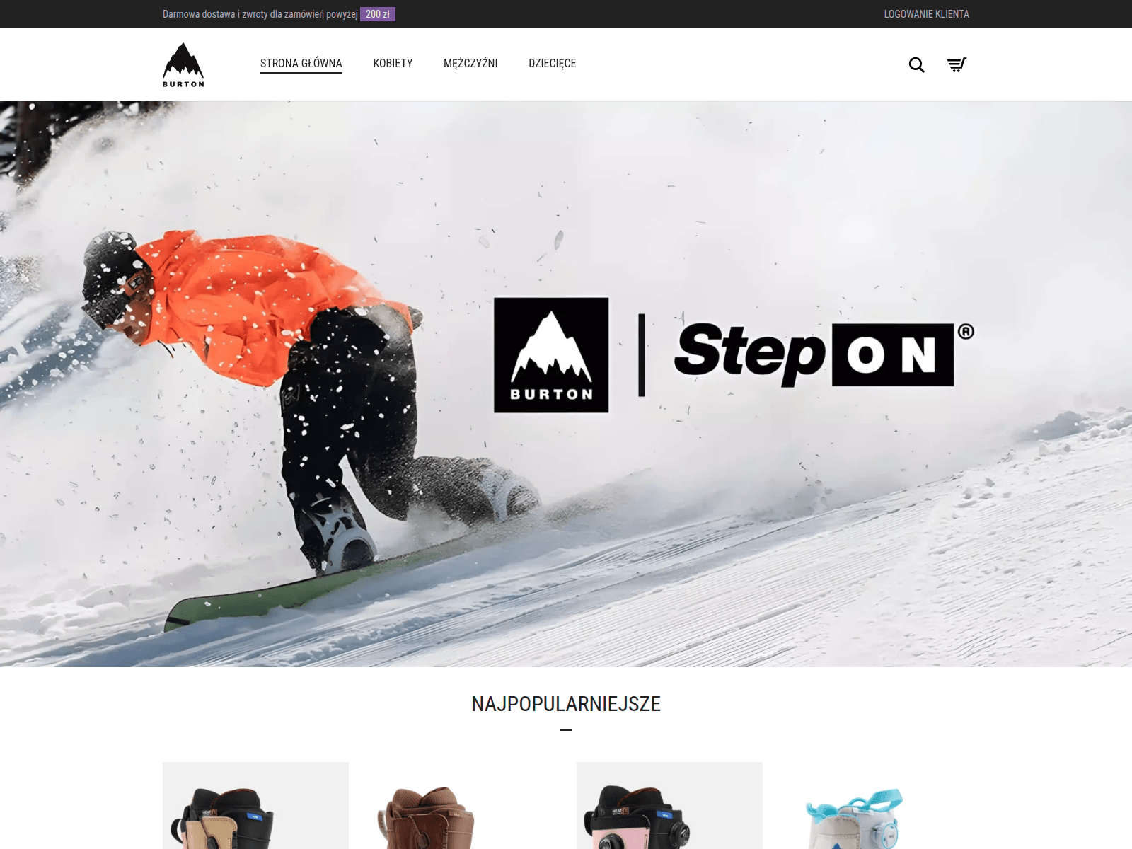 Screenshot of burtonpolska.pl