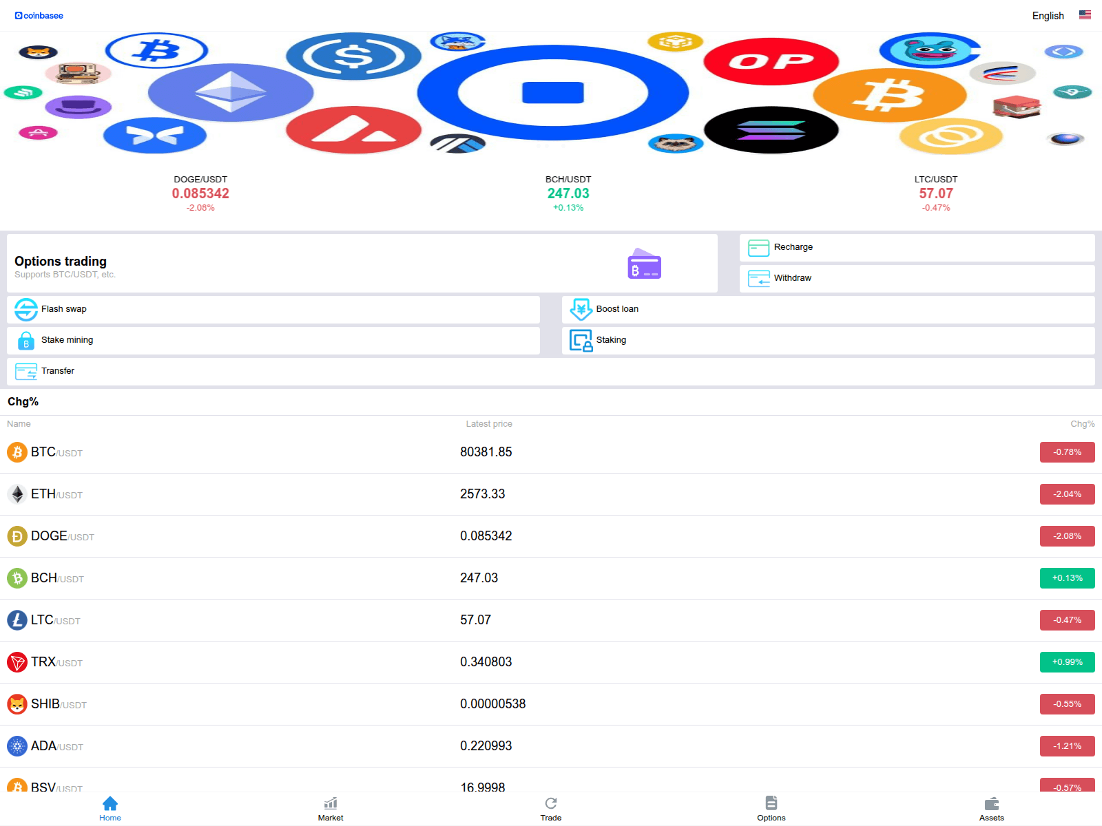 Screenshot von coinbasee.app