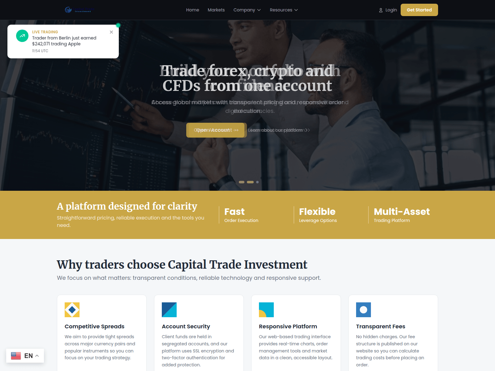 Screenshot of capitaltradein.live