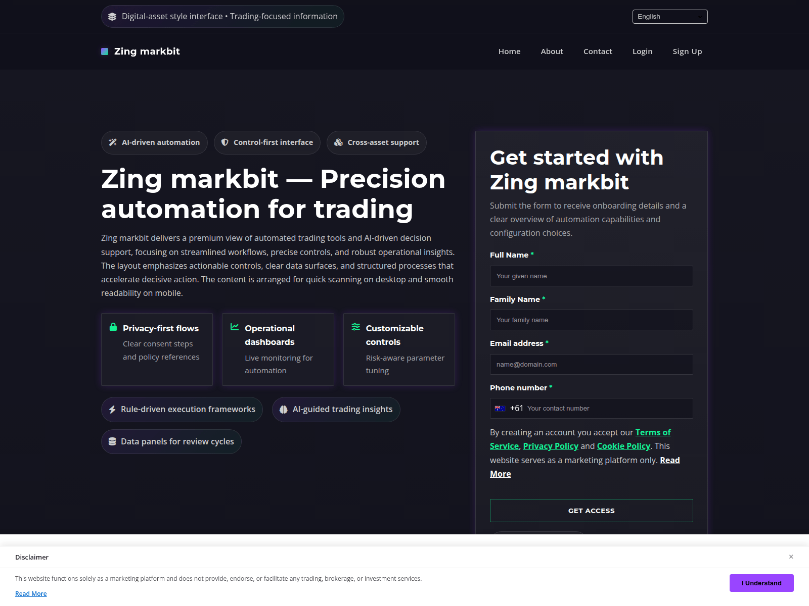 Screenshot of zingmarkbit.digital