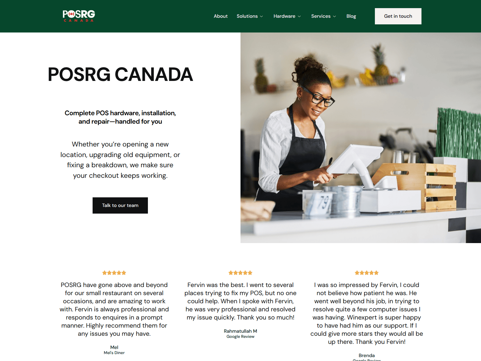 Screenshot of posrg.ca