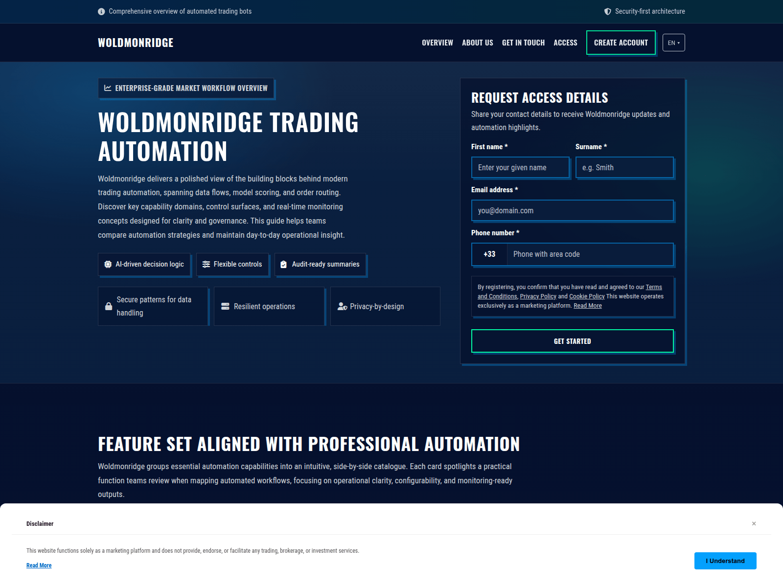 Screenshot of woldmonridge.pro
