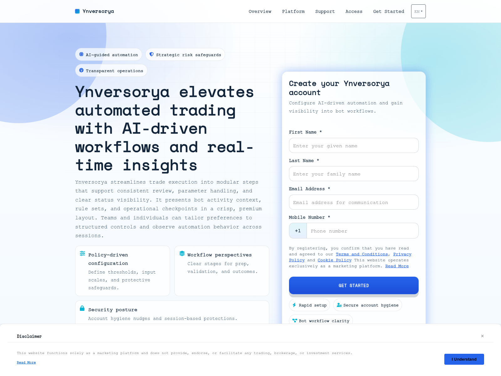 Screenshot of ynversoryaplatform.digital