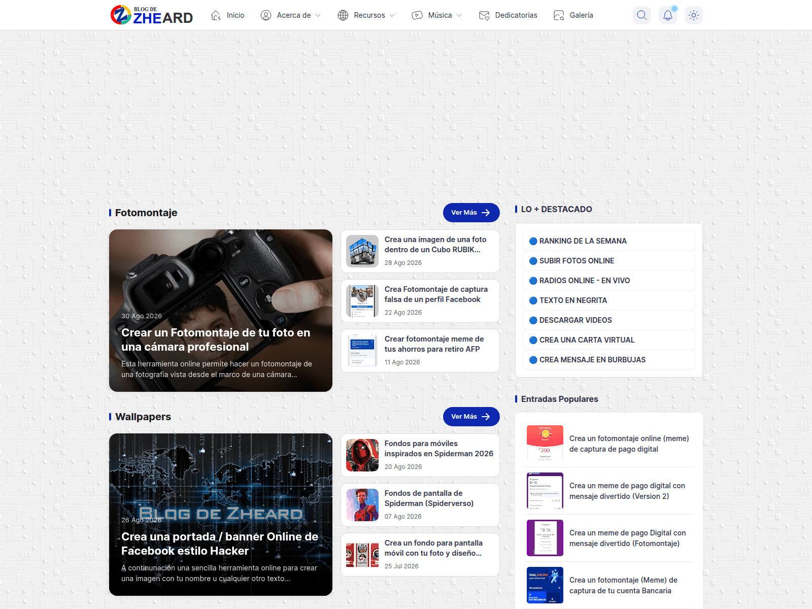 Screenshot of zheard.net