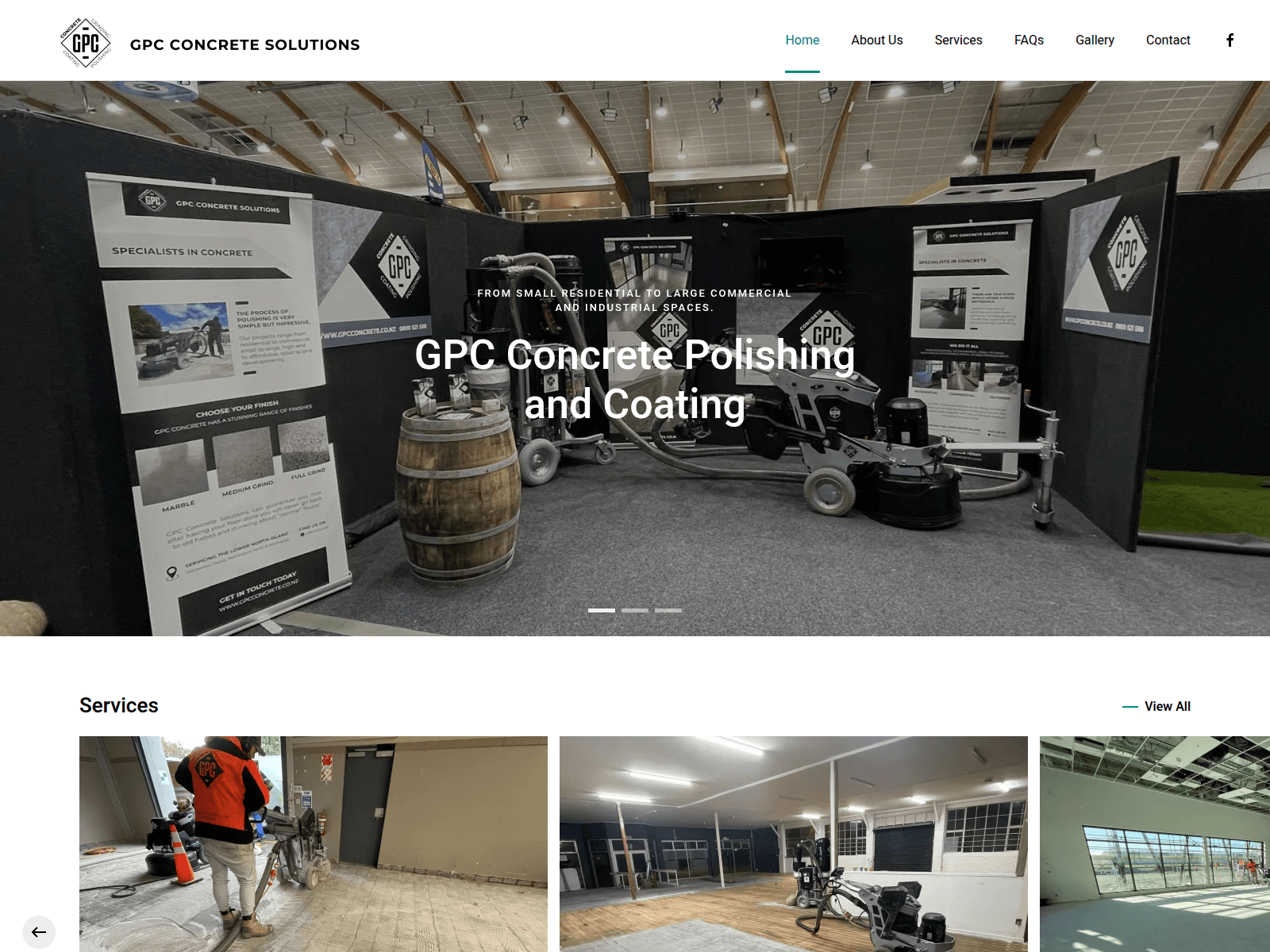 Screenshot of gpcconcrete.co.nz