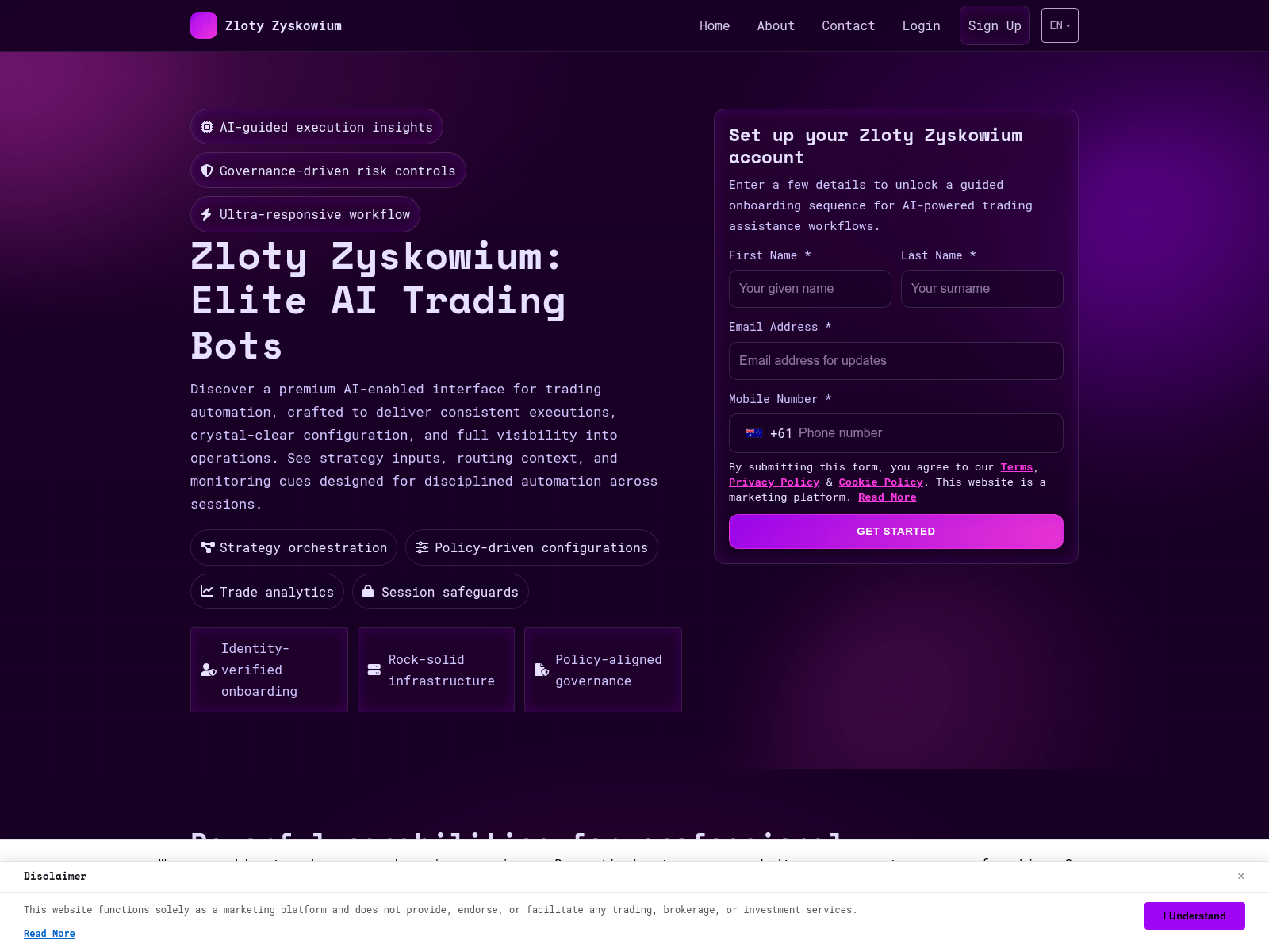 Screenshot of zloty-zyskowium.pro