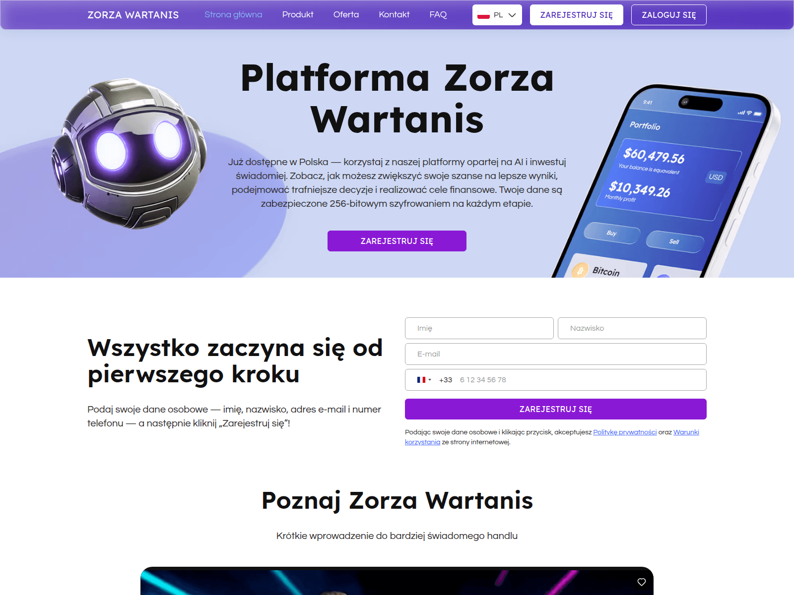 Screenshot of zorzawartanis.com