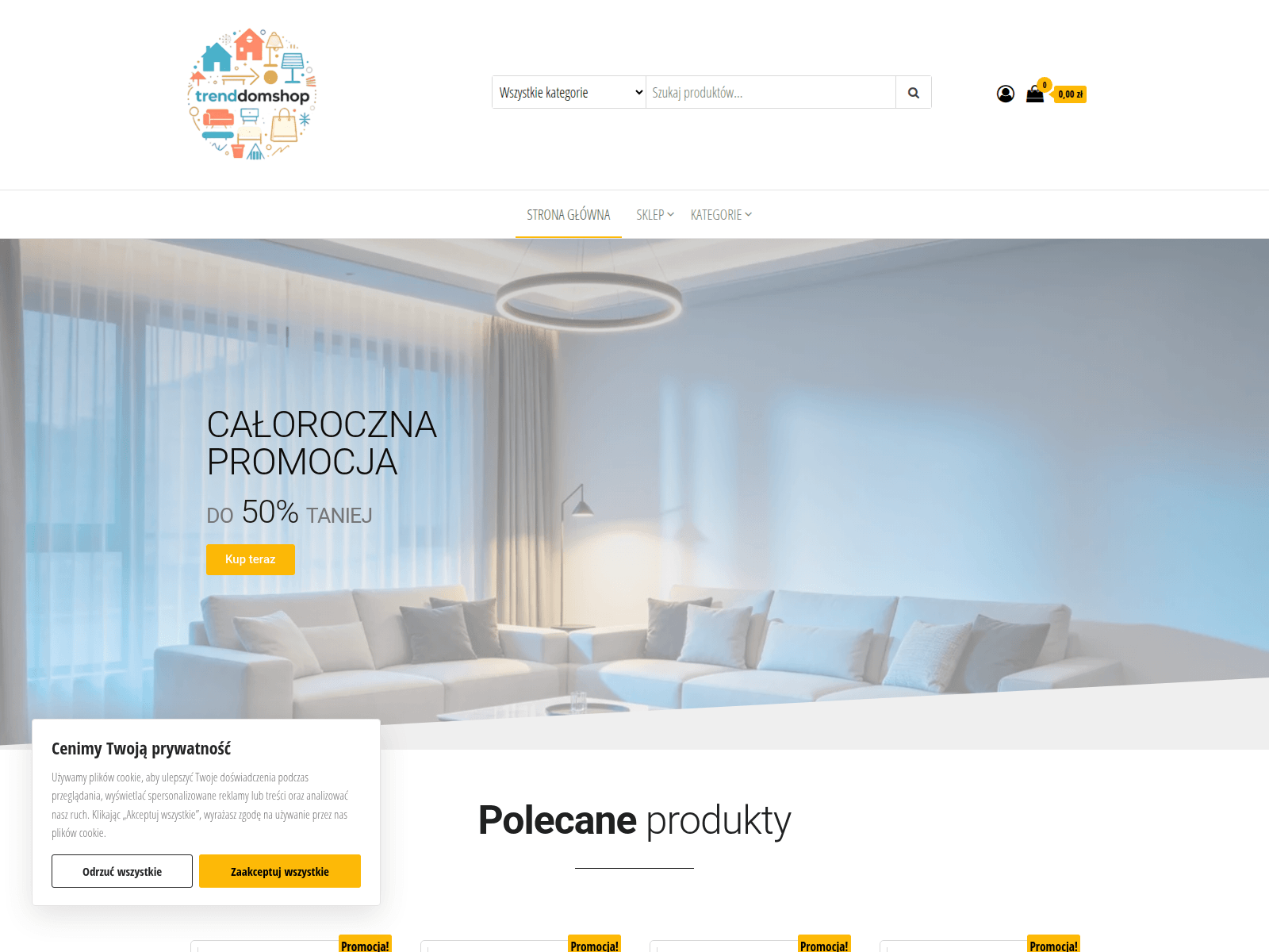 Screenshot of trenddomshop.com