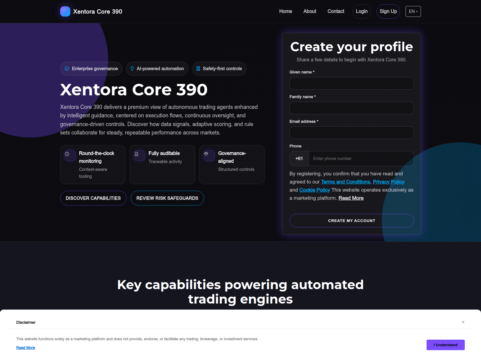 Screenshot of xentora-core390.pro