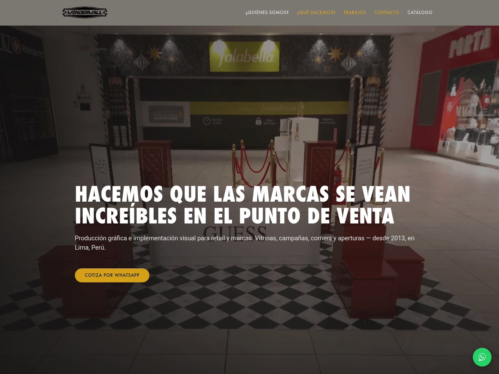 Screenshot of wonderwallperu.com