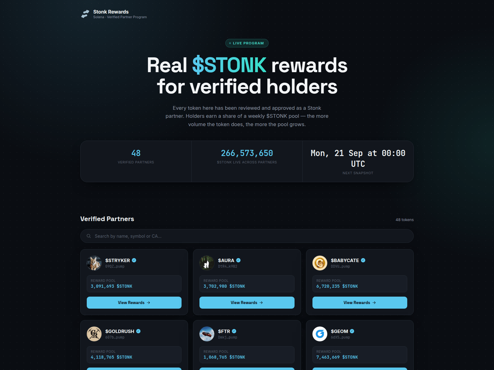 Screenshot of stonk-rewards.com