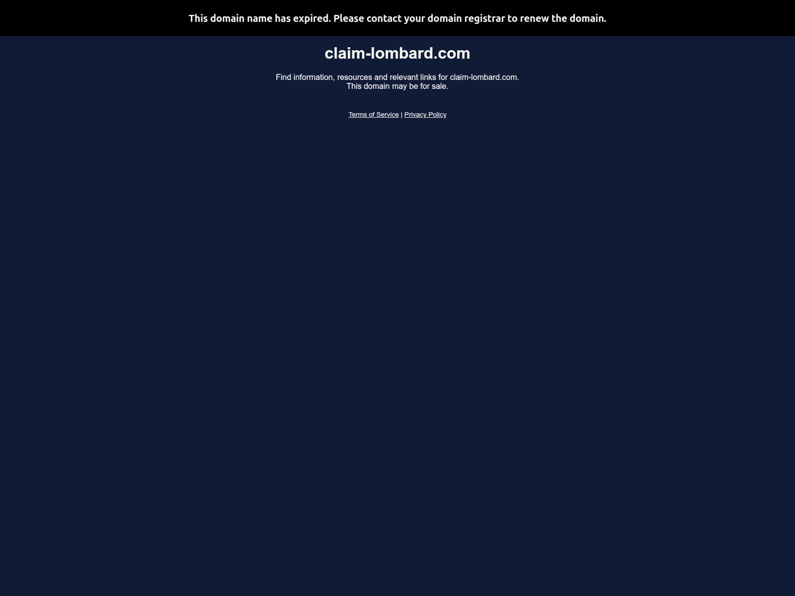 Screenshot of claim-lombard.com
