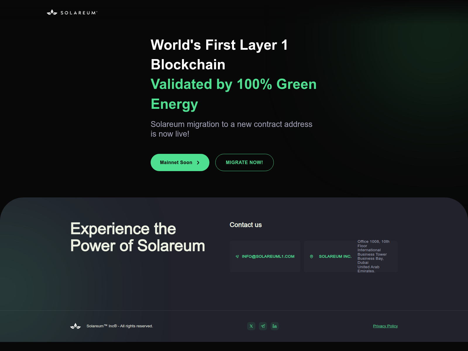 Screenshot of migrate-solareum.live