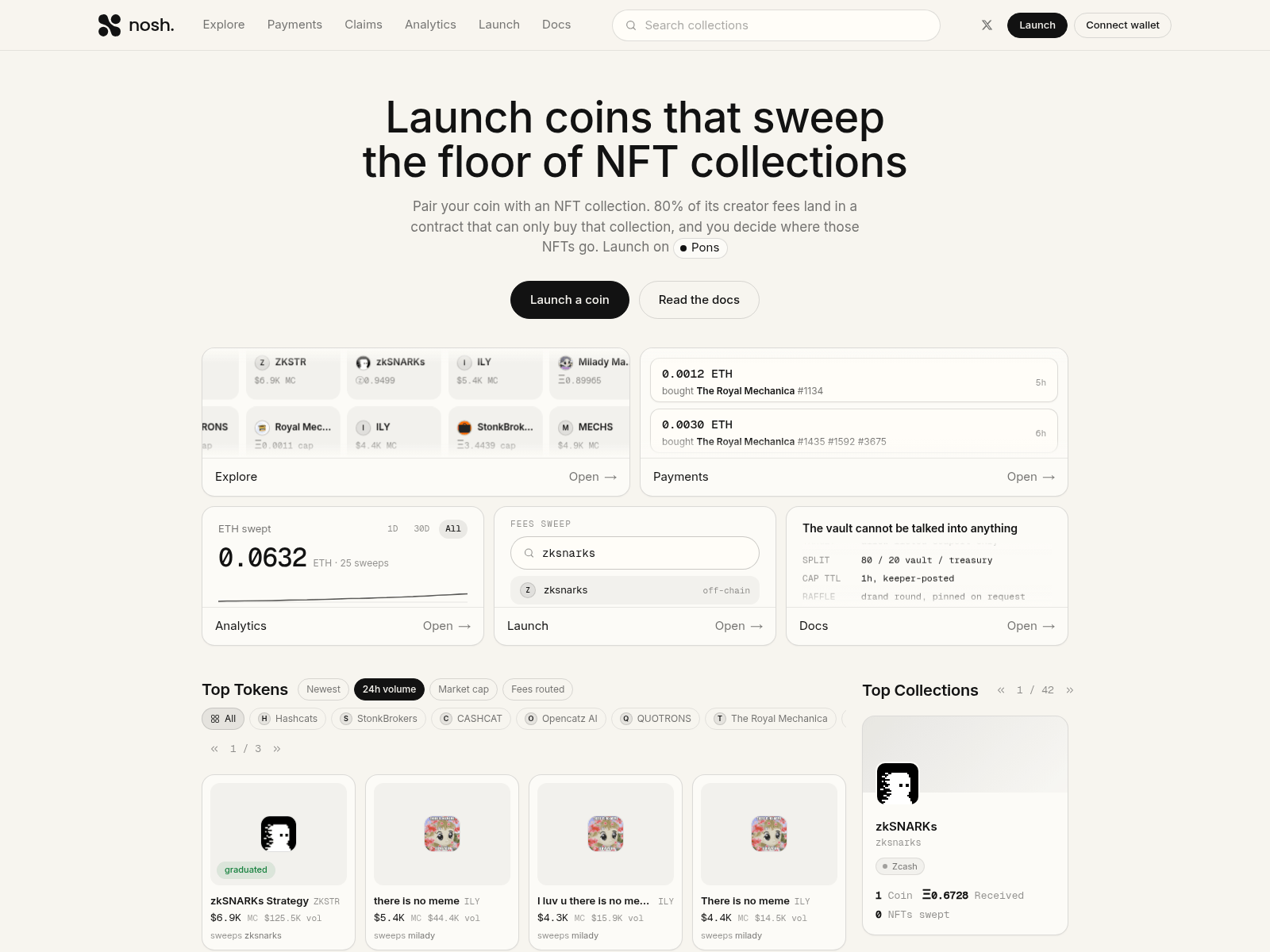Screenshot of usenosh.app