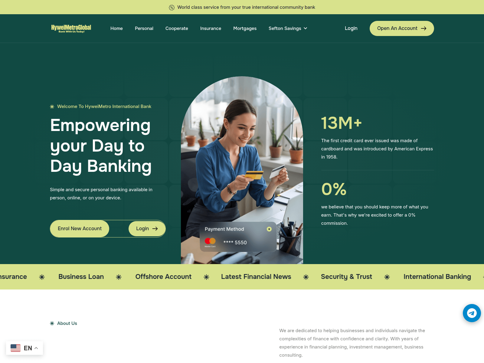 Screenshot of hyweimetroglobal.com