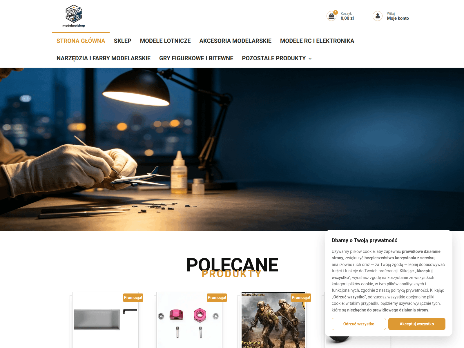 Screenshot of modeltoolshop.com