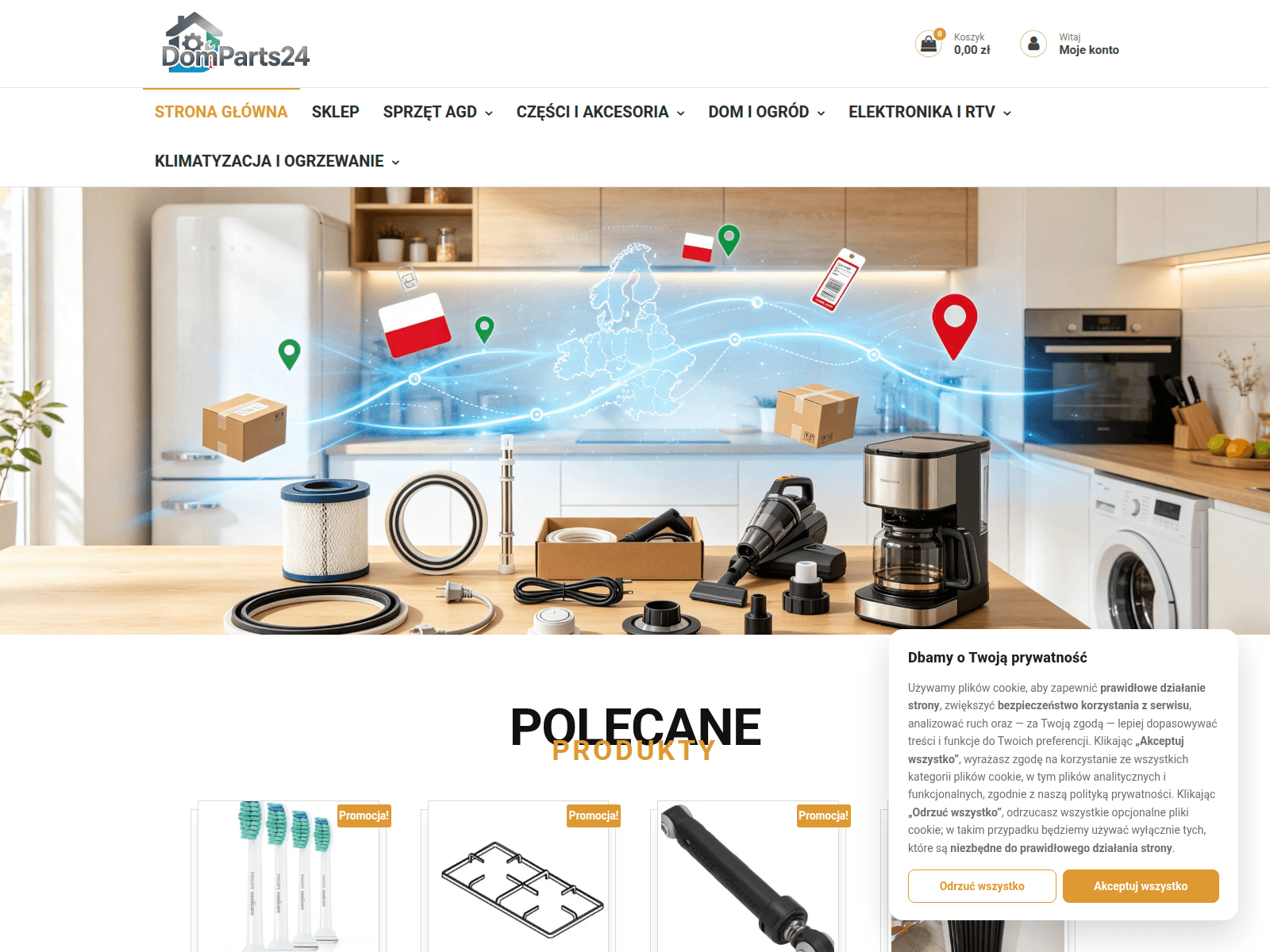 Screenshot of domparts24.com