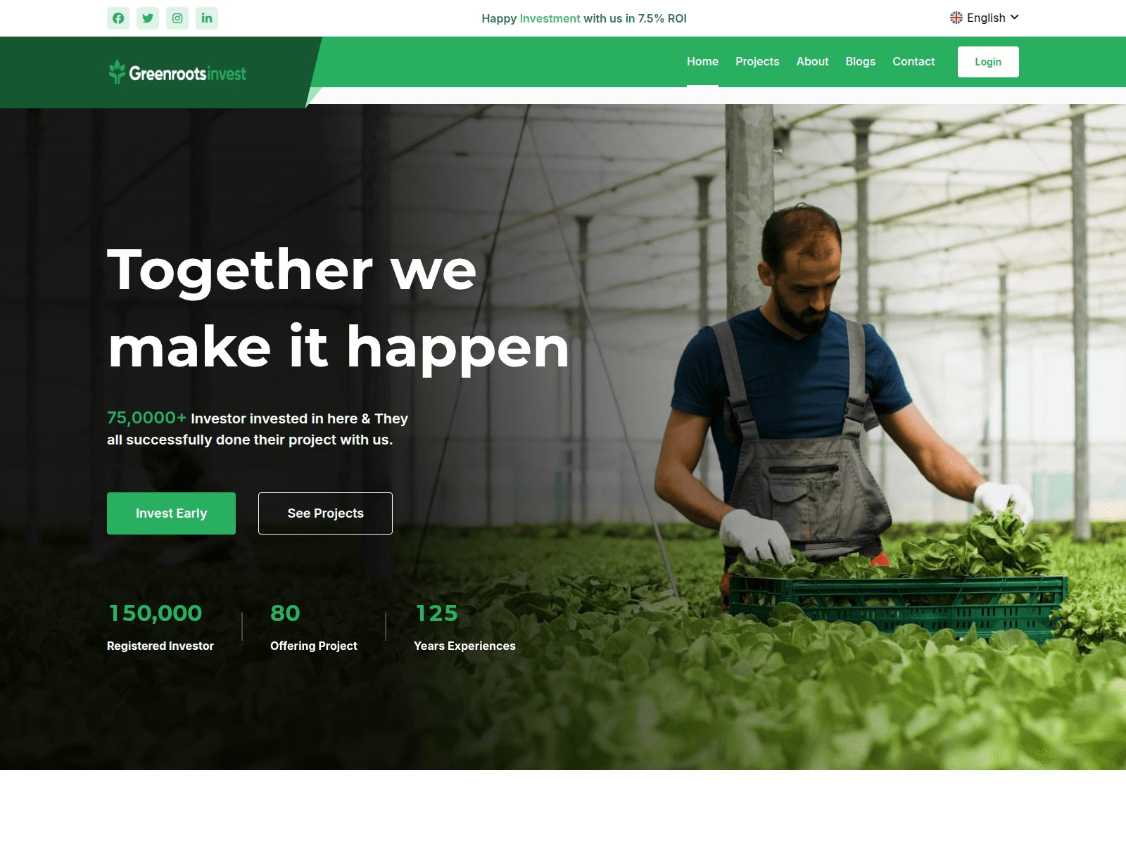 Screenshot of greenrootsinvest.com