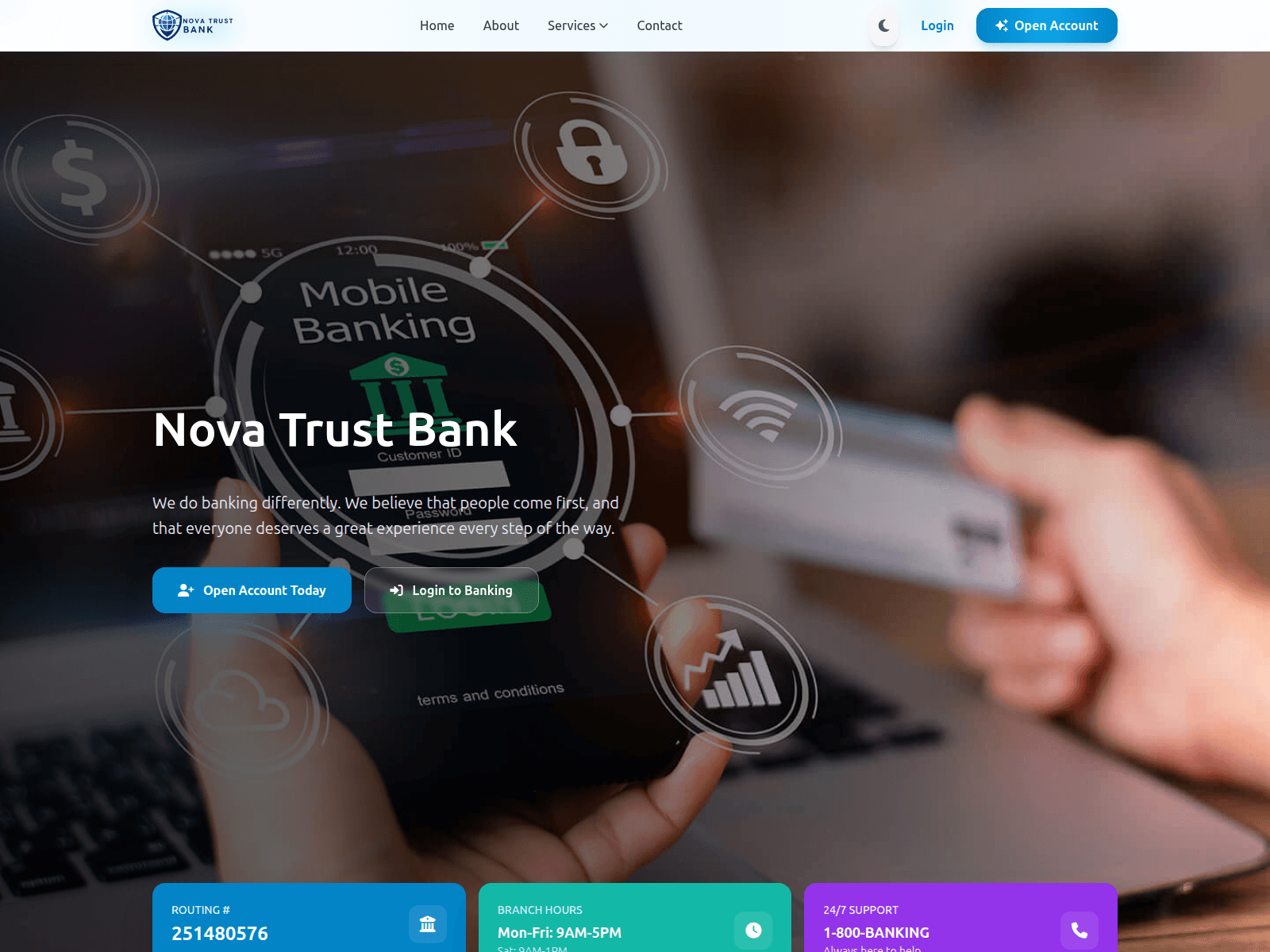 Screenshot of novatrustbk.org