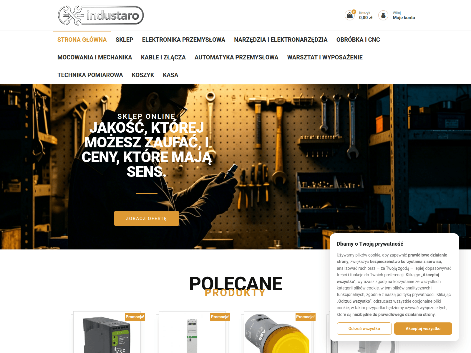 Screenshot of industaro.com
