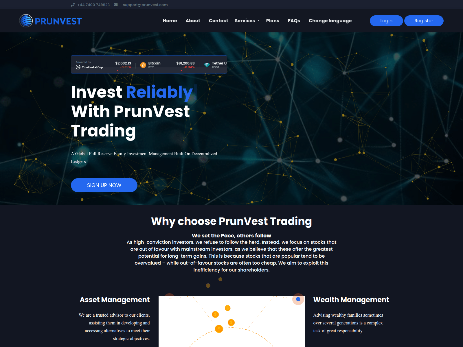 Screenshot of prunvest.net