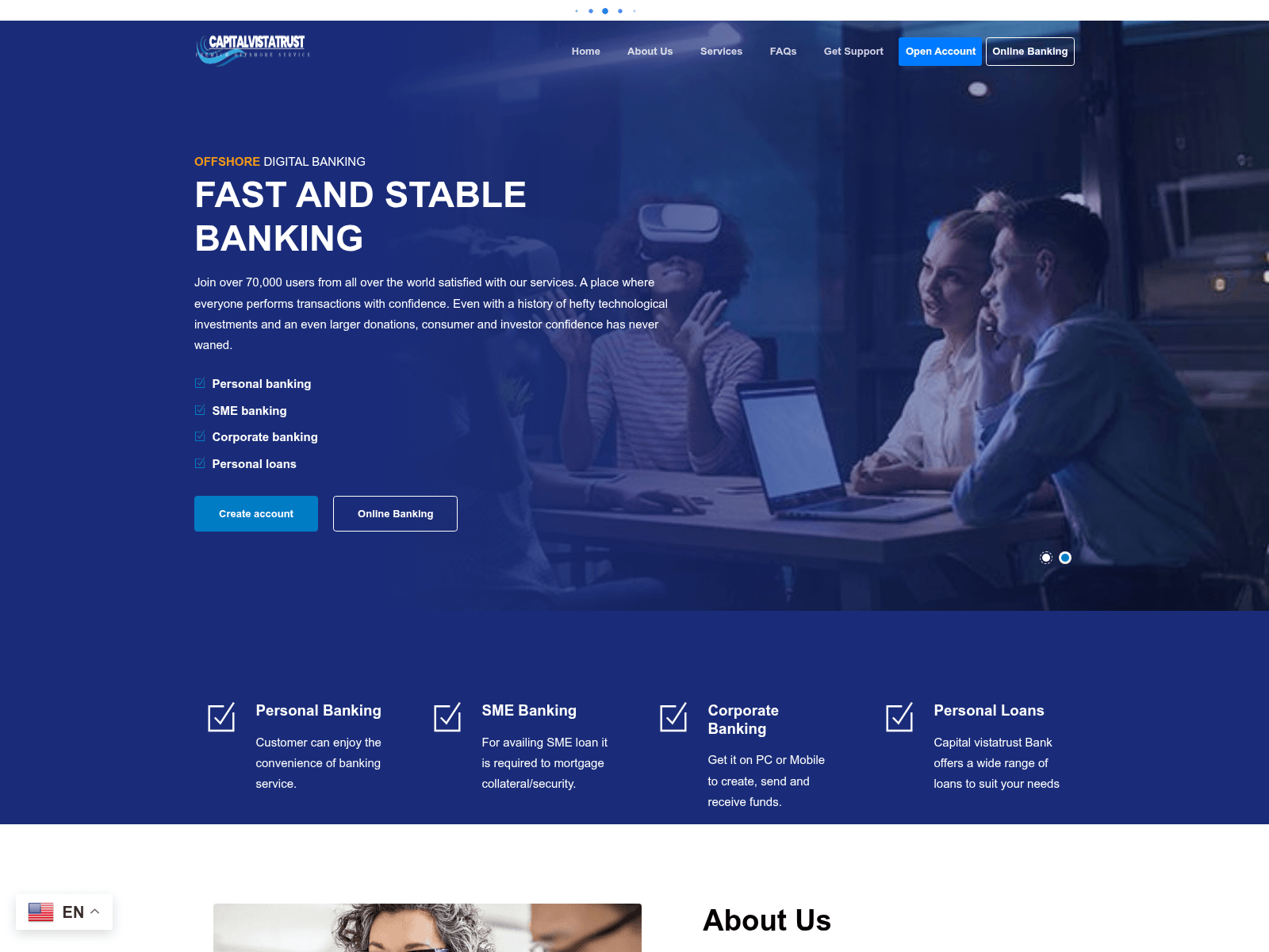 Screenshot of capitalvistatrust.com