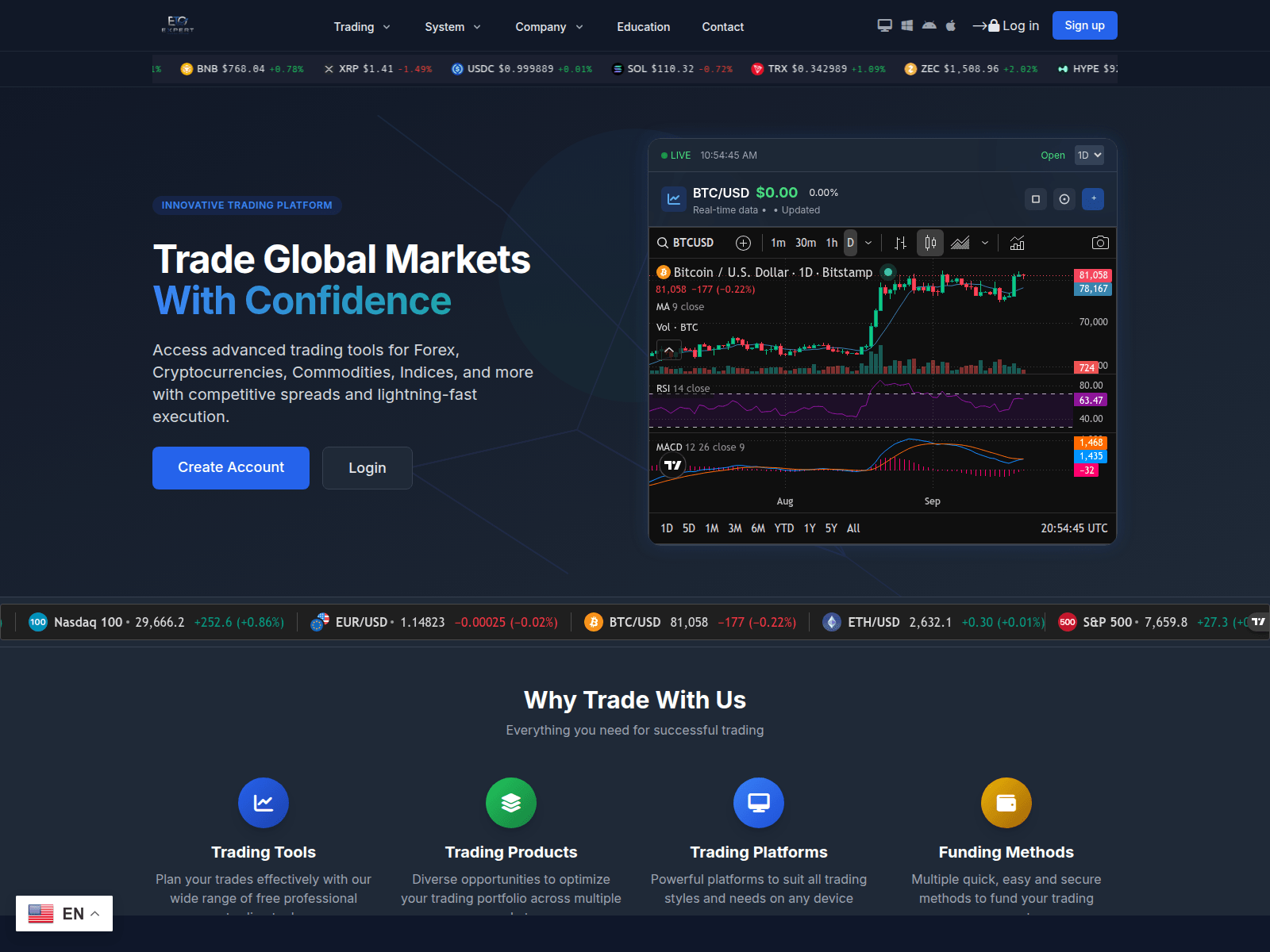 Screenshot of experttradingopt.com