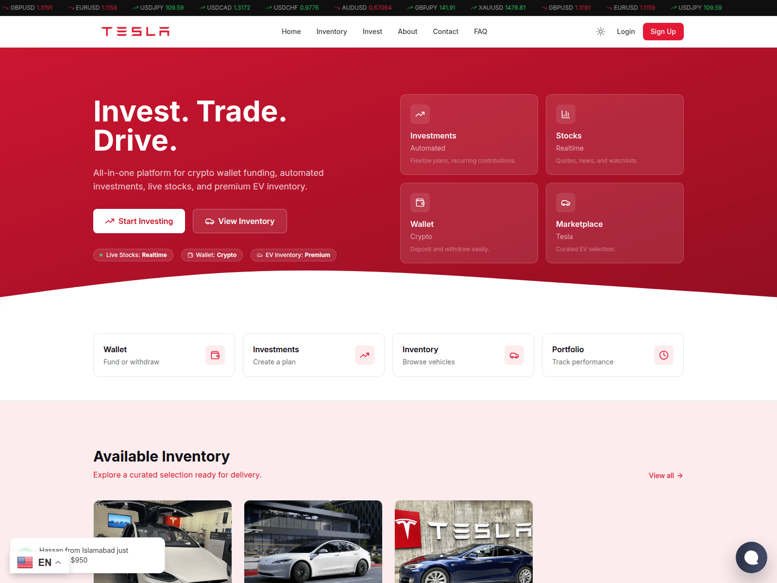 Screenshot of musxvest.com