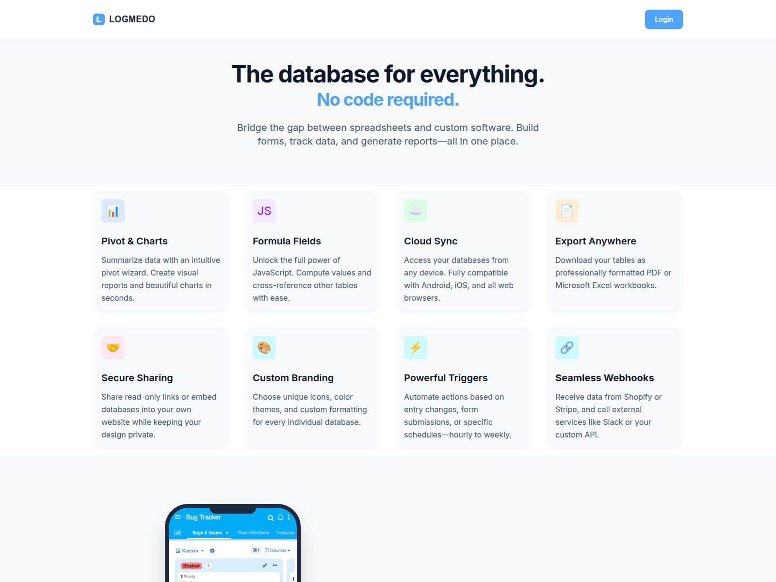 Screenshot of logmedo.com