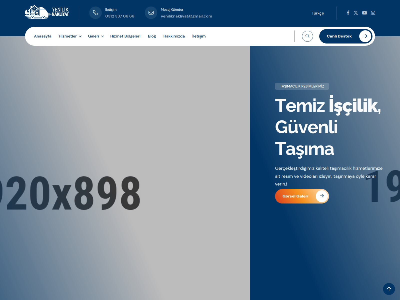 Screenshot of yeniliknakliyat.com